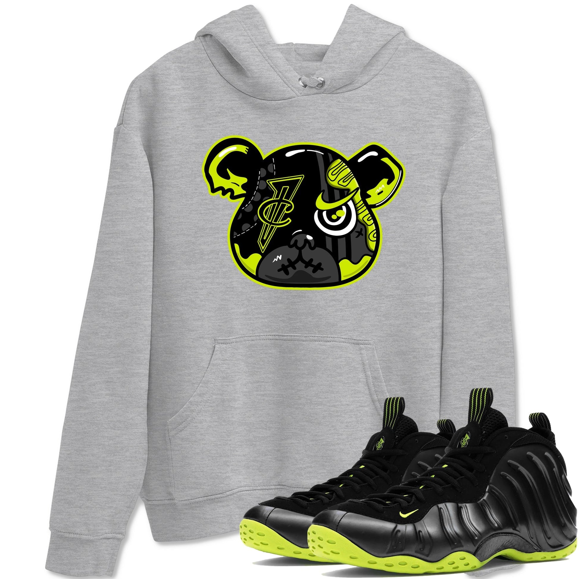 Foamposite Bear Sneaker Tees - Air Foamposite One Black Volt