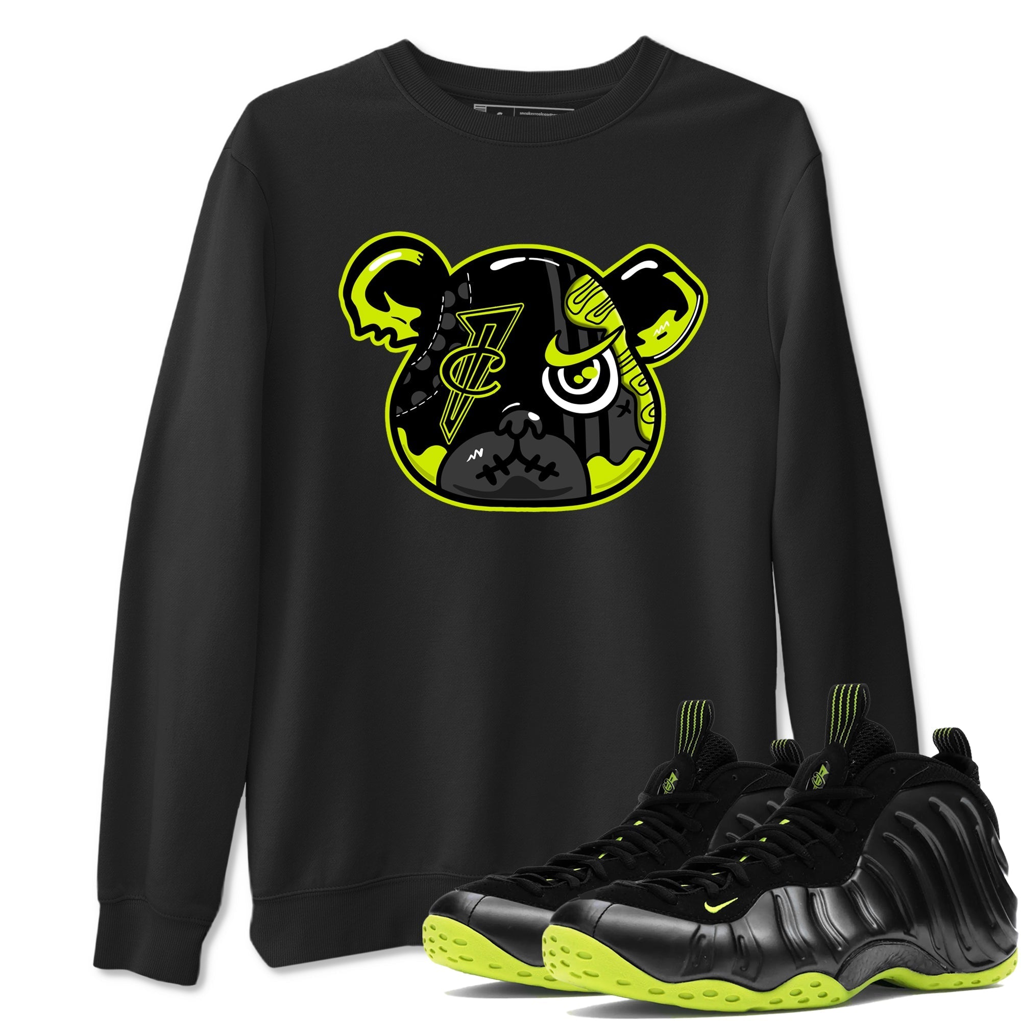 Foamposite Bear Sneaker Tees - Air Foamposite One Black Volt