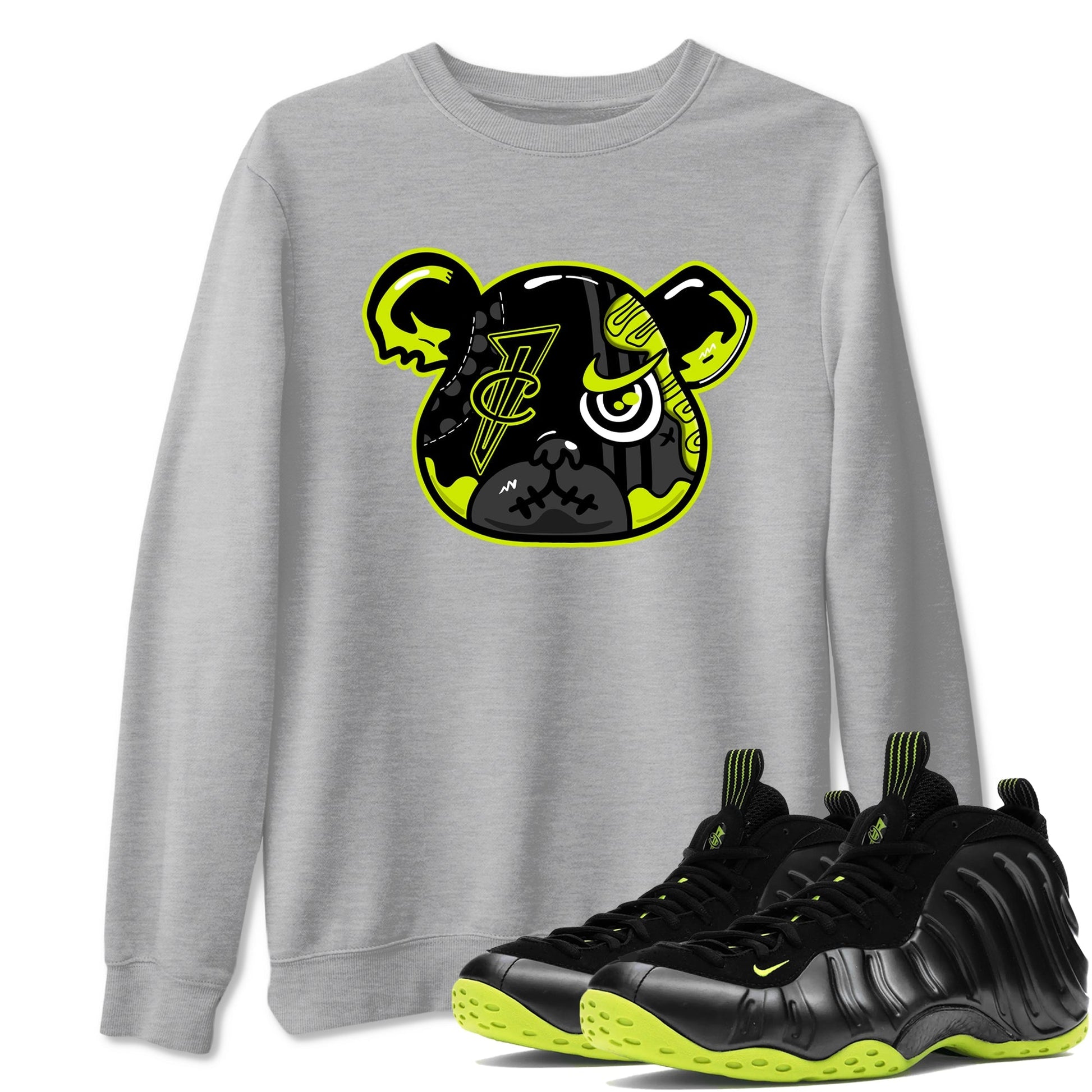 Foamposite Bear Sneaker Tees - Air Foamposite One Black Volt