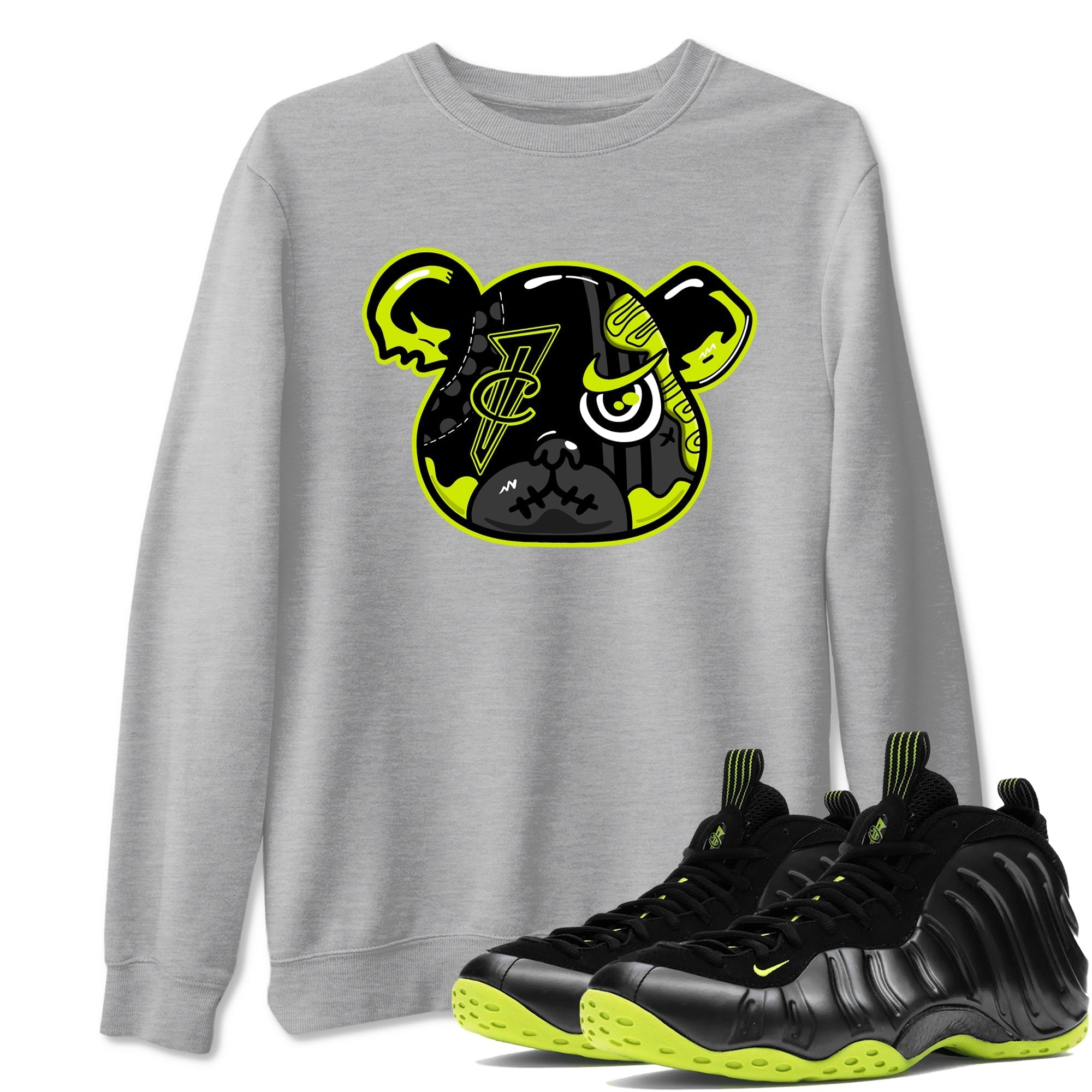 Foamposite Bear Sneaker Tees - Air Foamposite One Black Volt