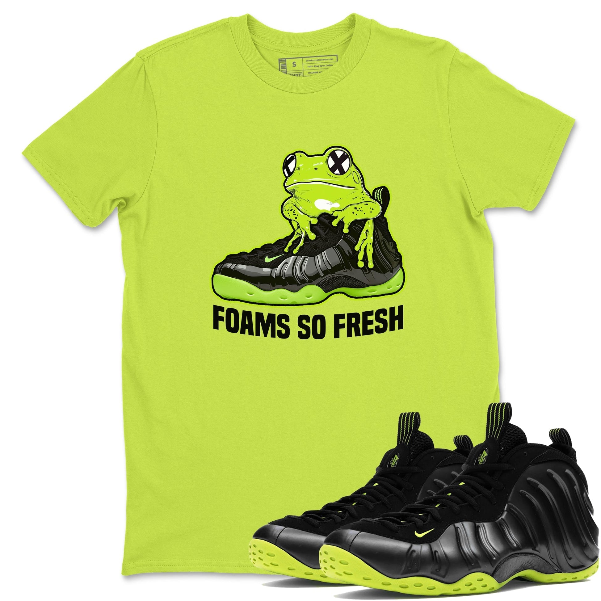 Foams So Fresh Sneaker Tees - Air Foamposite One Black Volt
