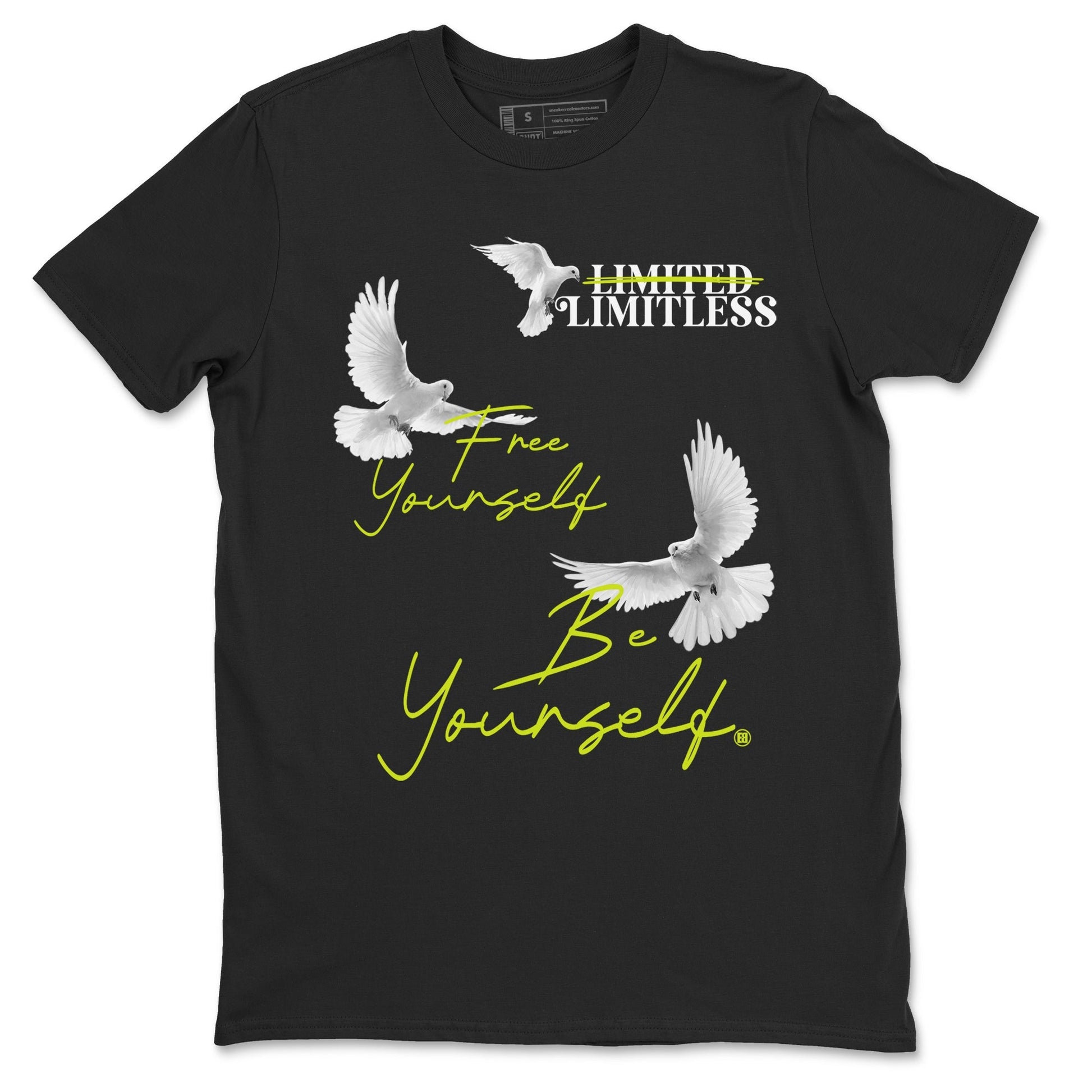 Free Yourself Be Yourself Sneaker Tees - Air Foamposite One Black Volt