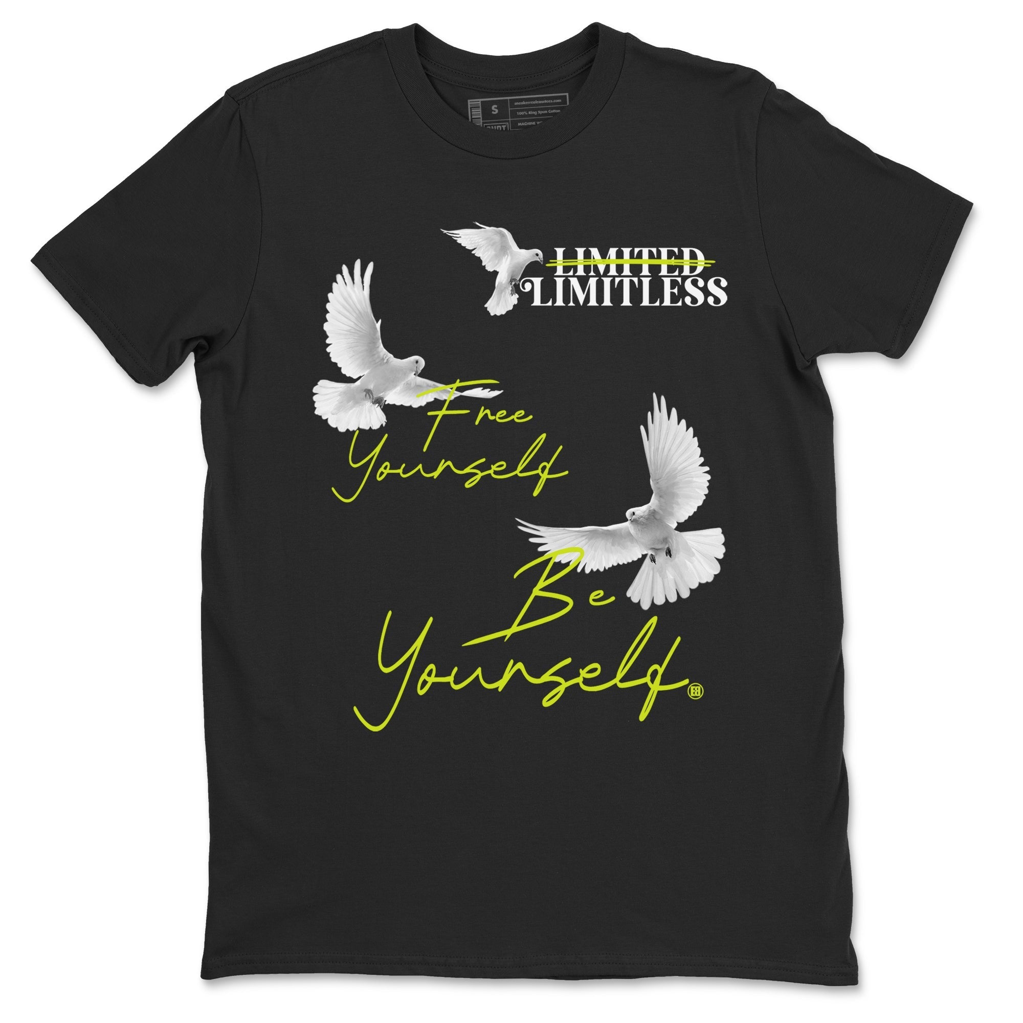 Free Yourself Be Yourself Sneaker Tees - Air Foamposite One Black Volt