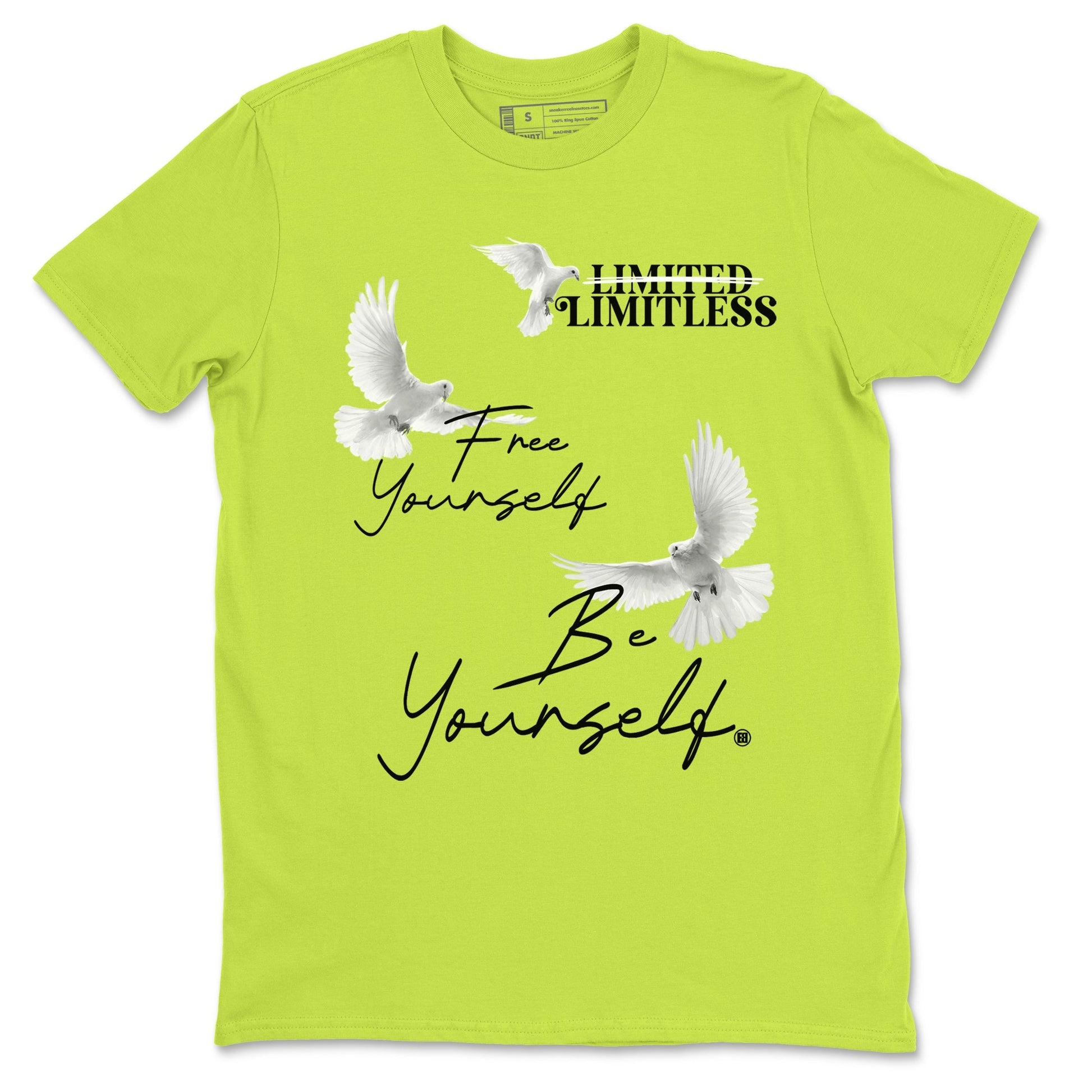 Free Yourself Be Yourself Sneaker Tees - Air Foamposite One Black Volt