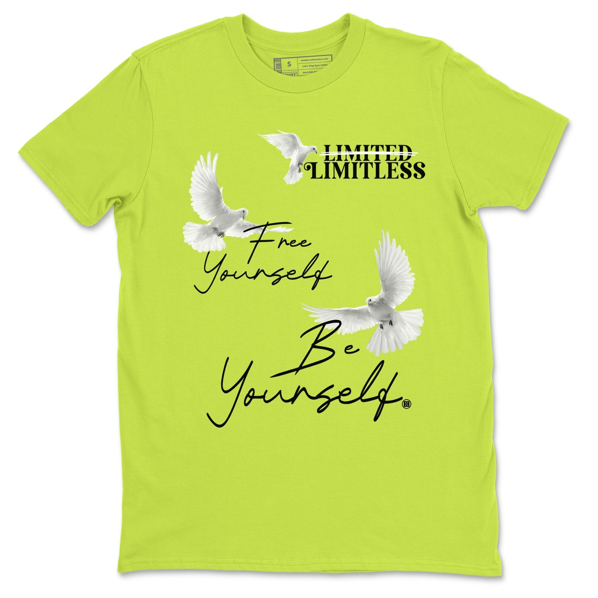 Free Yourself Be Yourself Sneaker Tees - Air Foamposite One Black Volt