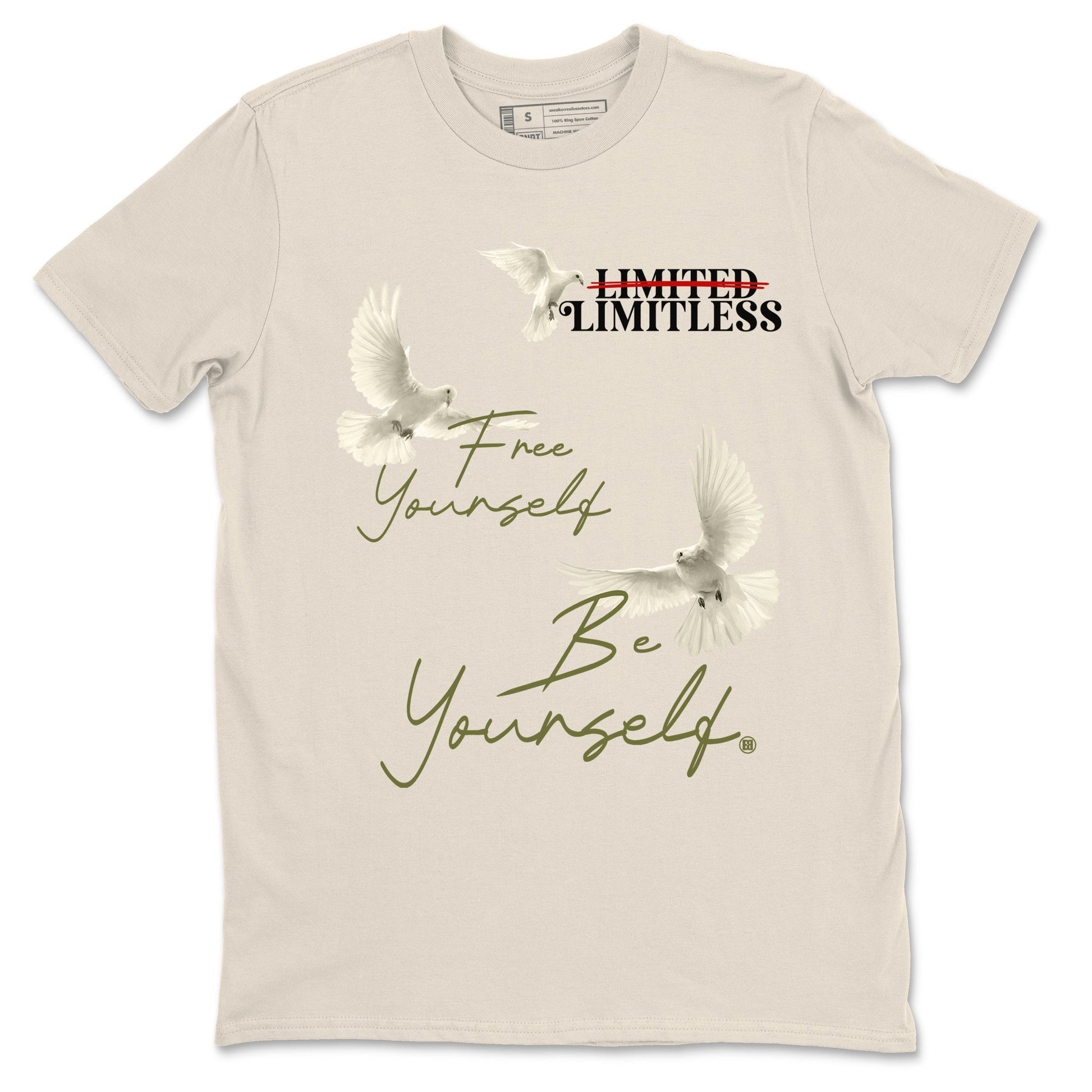 Free Yourself Be Yourself Sneaker Tees - Air Jordan 1 Travis Scott Medium Olive