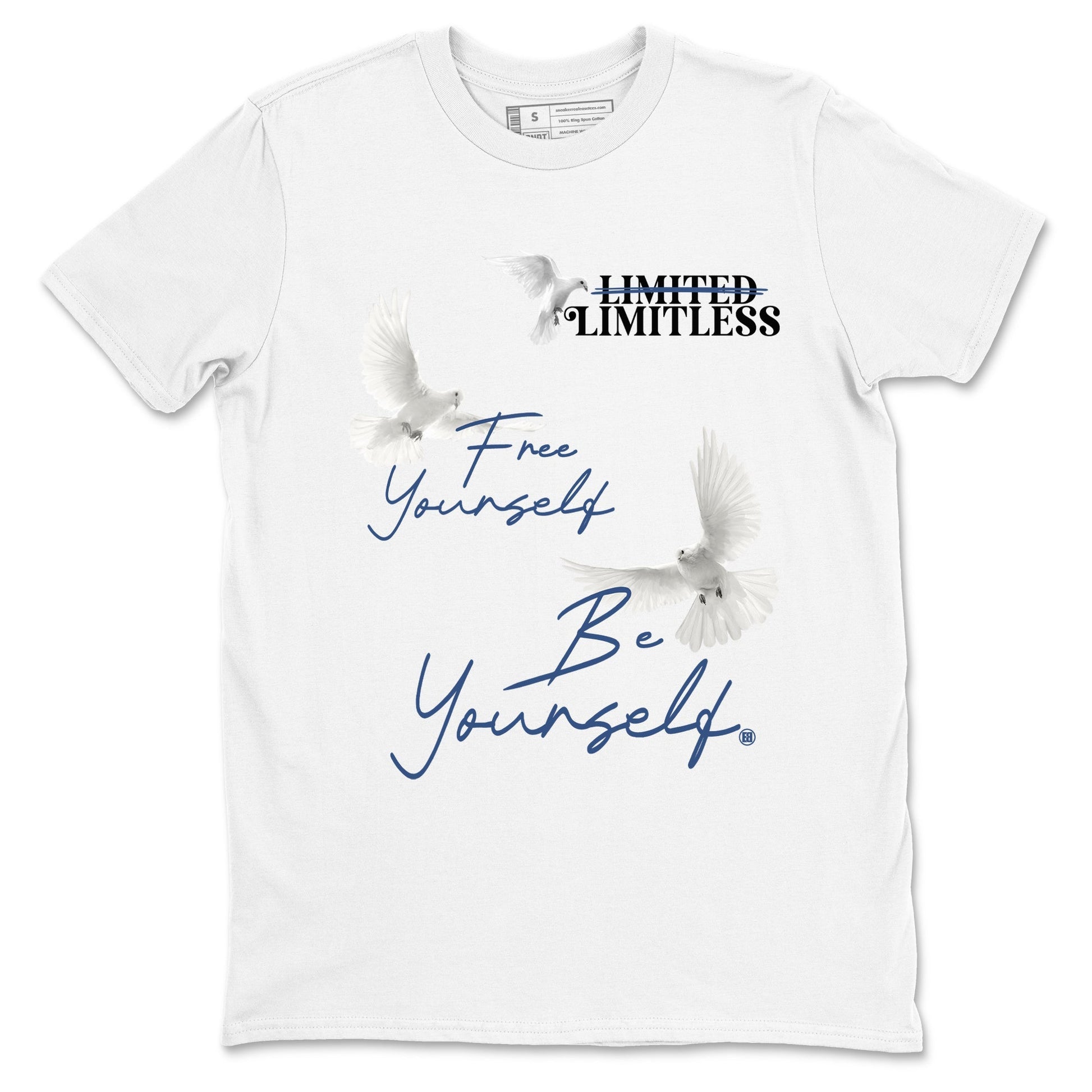 Free Yourself Be Yourself Sneaker Tees - Air Jordan 3 A Ma Maniere x Diffused Blue