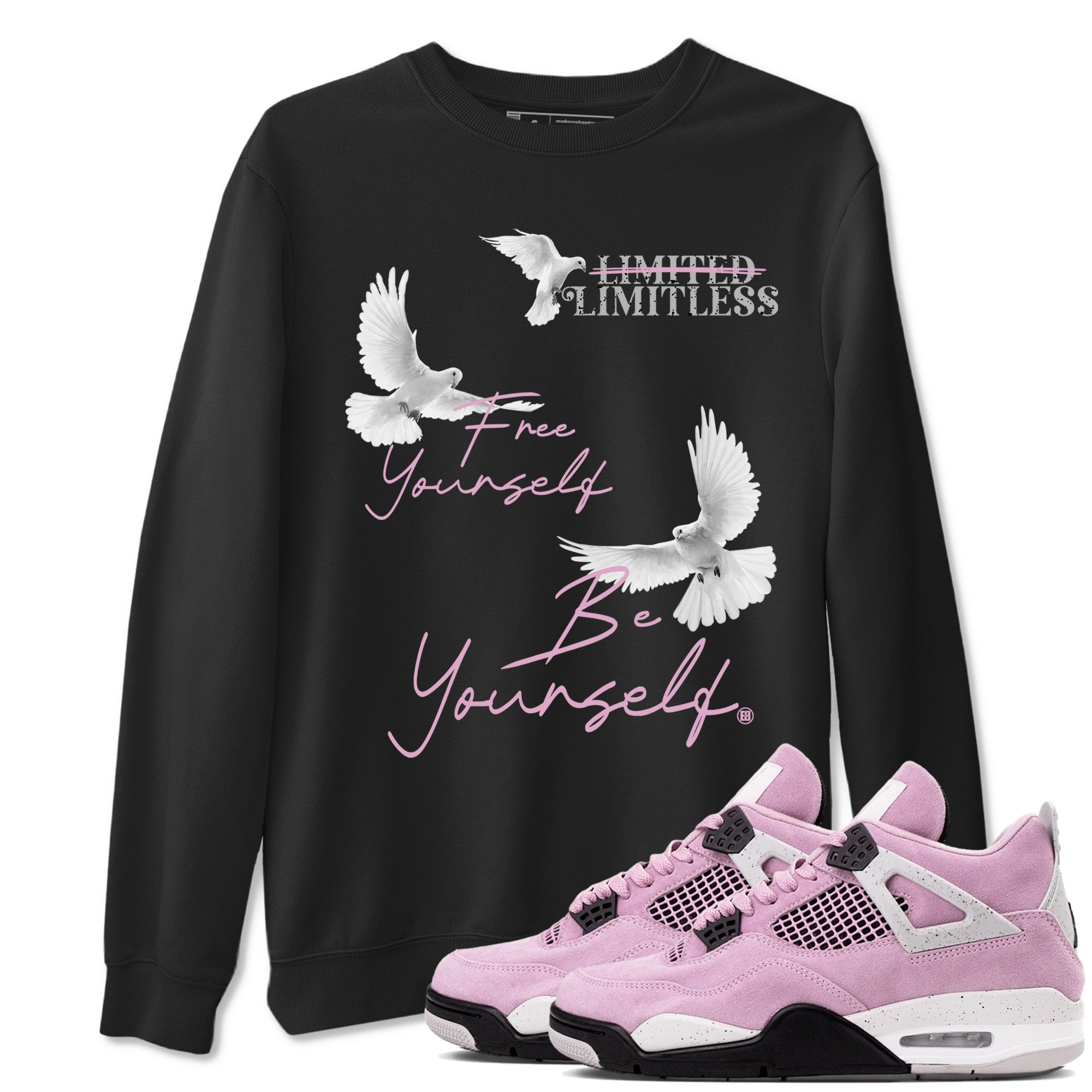 Free Yourself Be Yourself Sneaker Tees - Air Jordan 4 Orchid