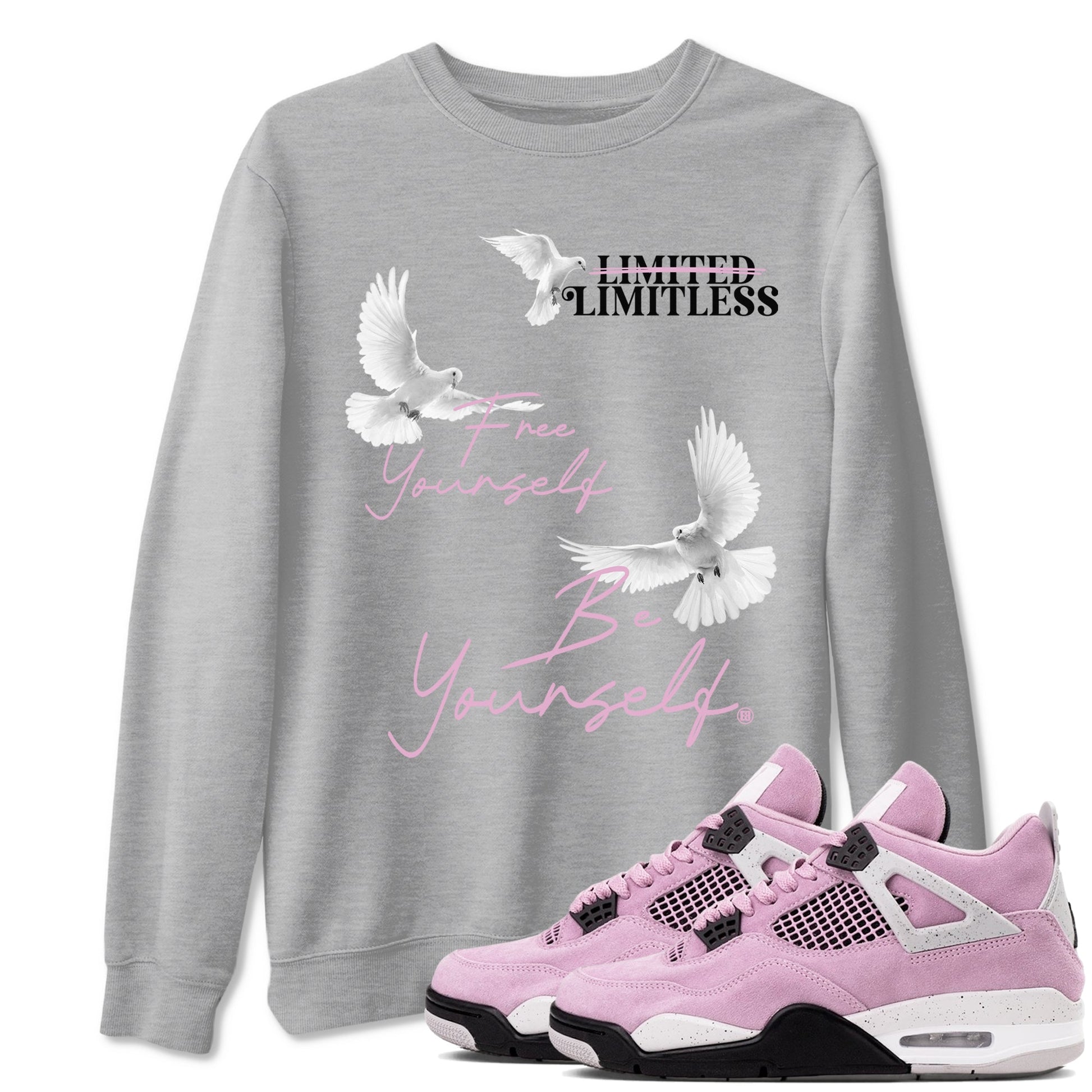 Free Yourself Be Yourself Sneaker Tees - Air Jordan 4 Orchid