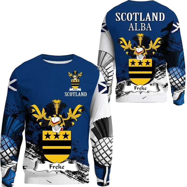 Freke Scottish Family Crest Scotland Special Sweater A7 ? Usalast