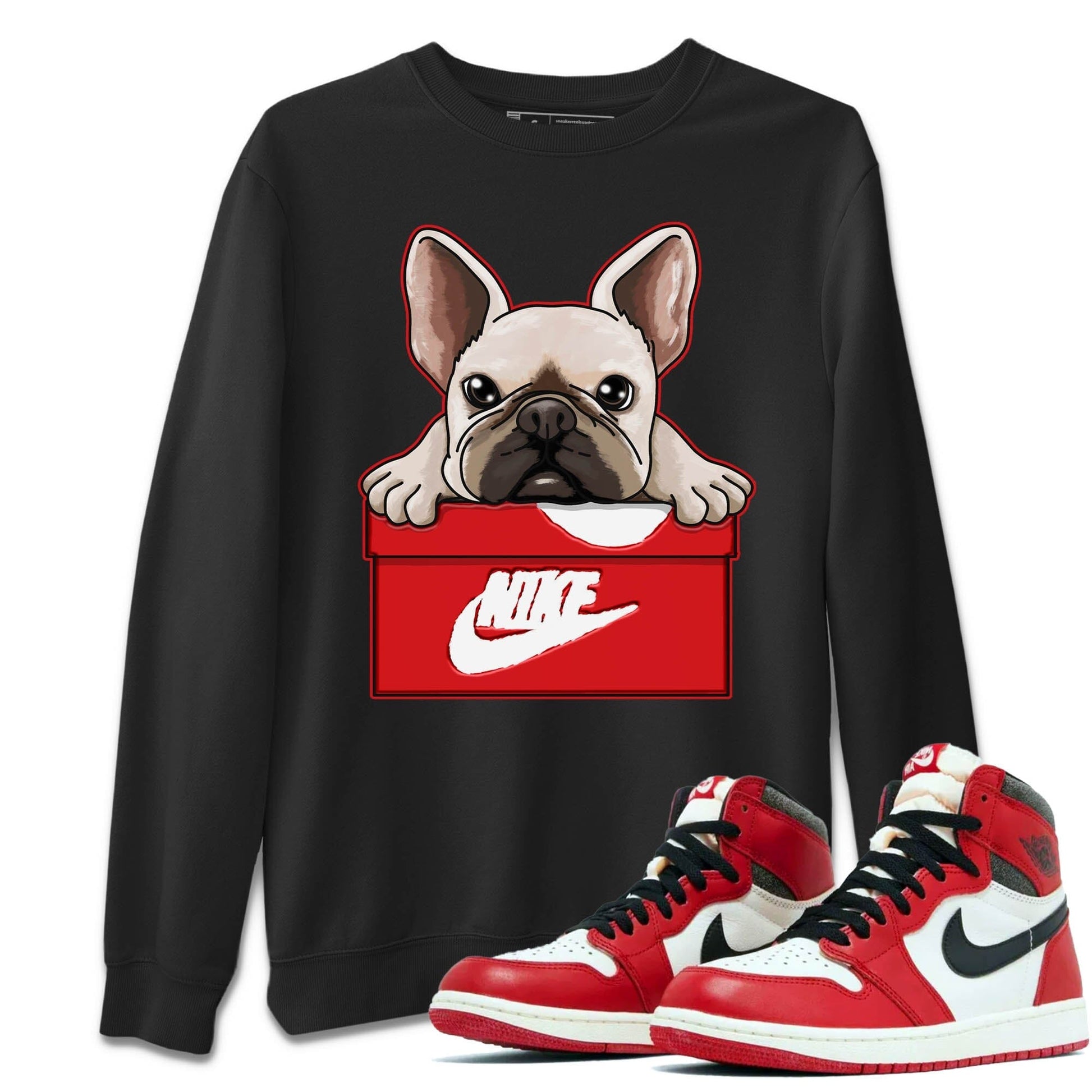 French Bulldog Unisex Tops - Air Jordan 1 Lost & Found