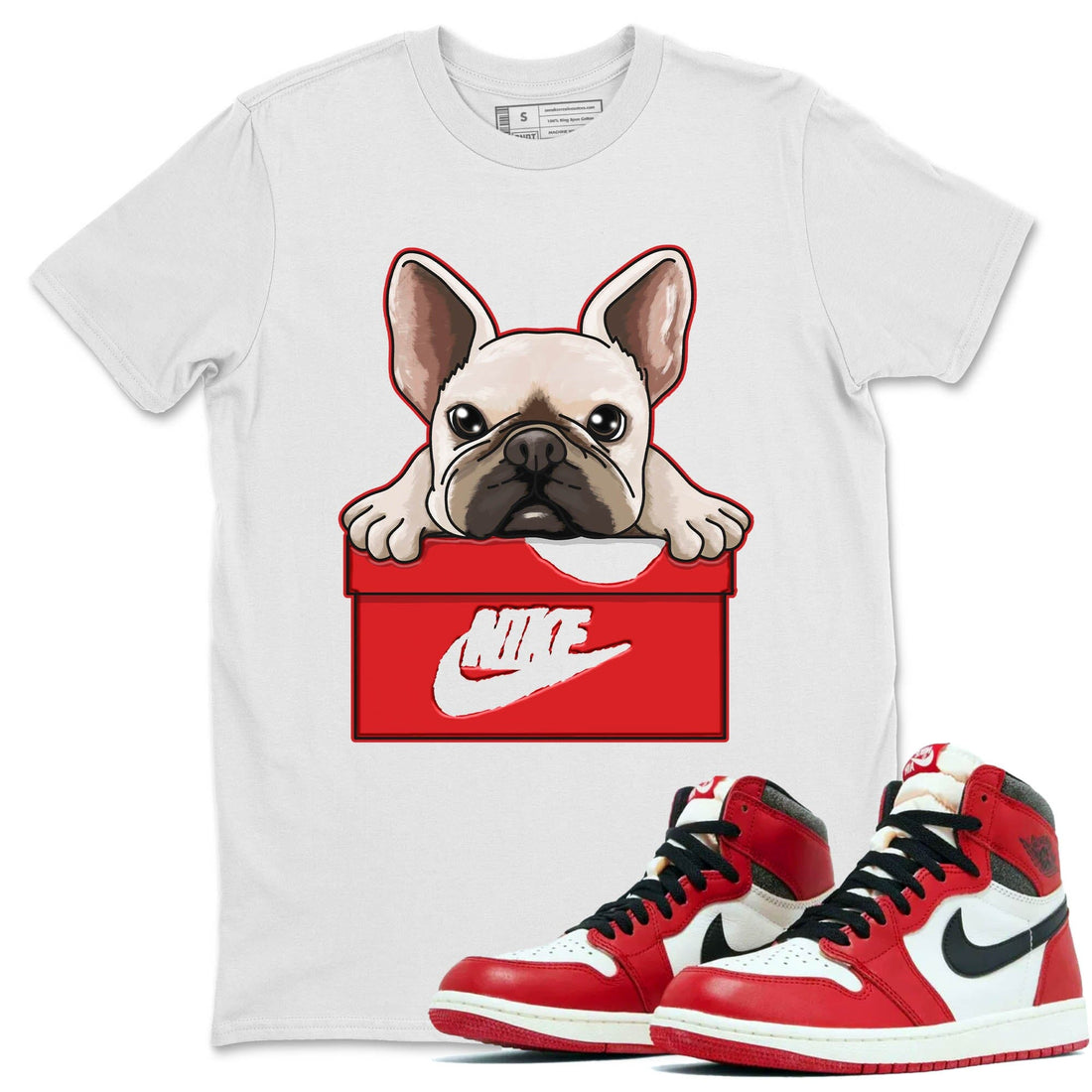French Bulldog Unisex Tops - Air Jordan 1 Lost & Found