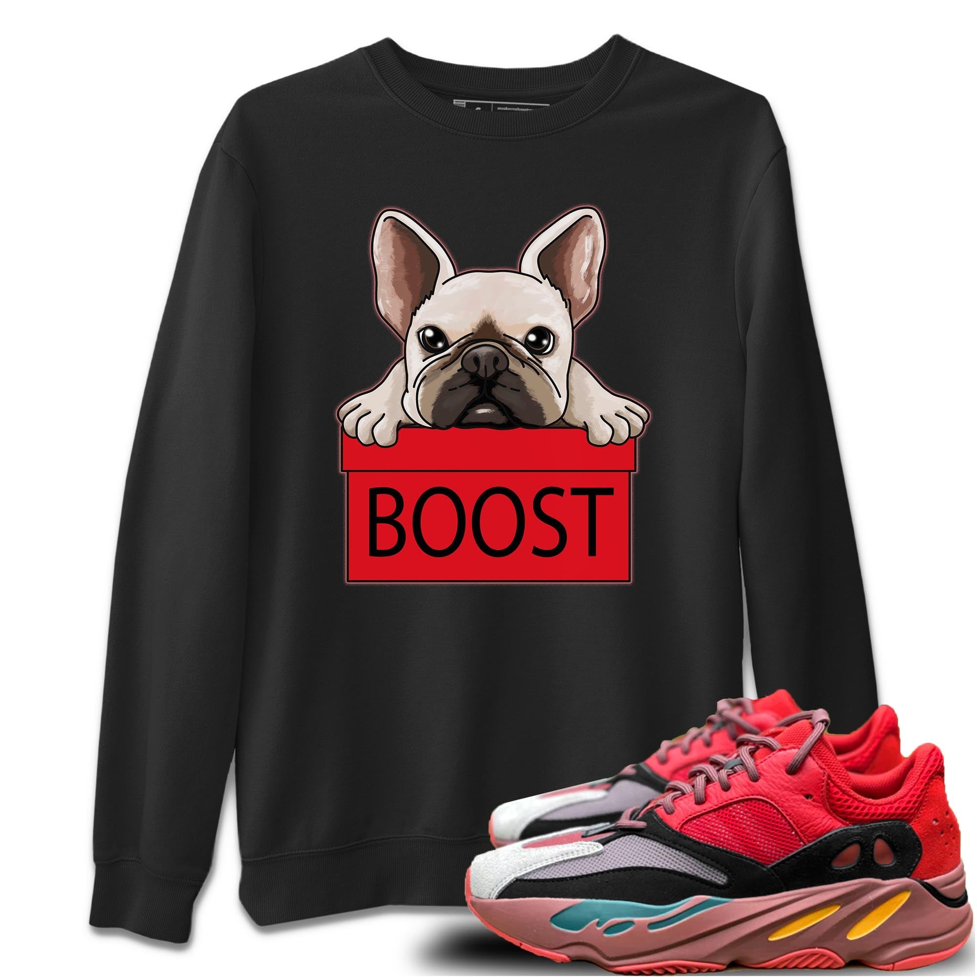 French Bulldog Unisex Tops - Yeezy 700 Hi-Res Red