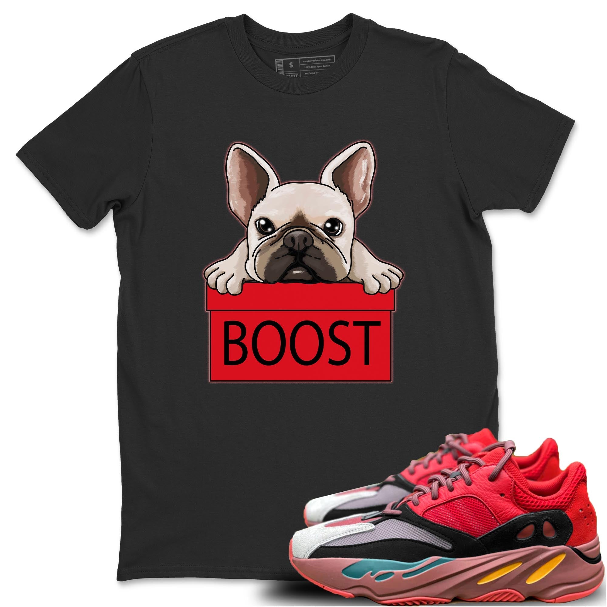 French Bulldog Unisex Tops - Yeezy 700 Hi-Res Red
