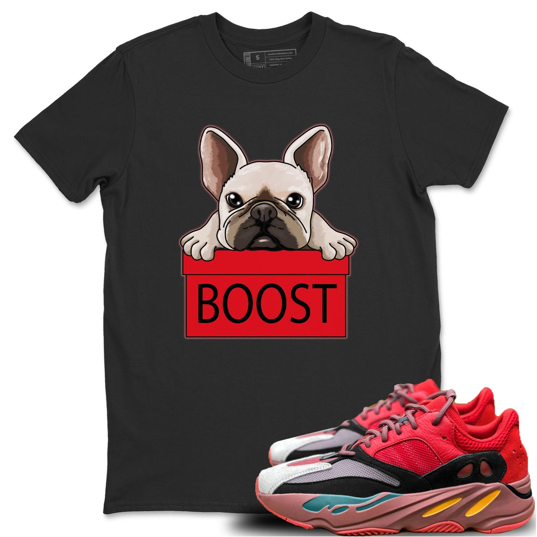 French Bulldog Unisex Tops - Yeezy 700 Hi-Res Red