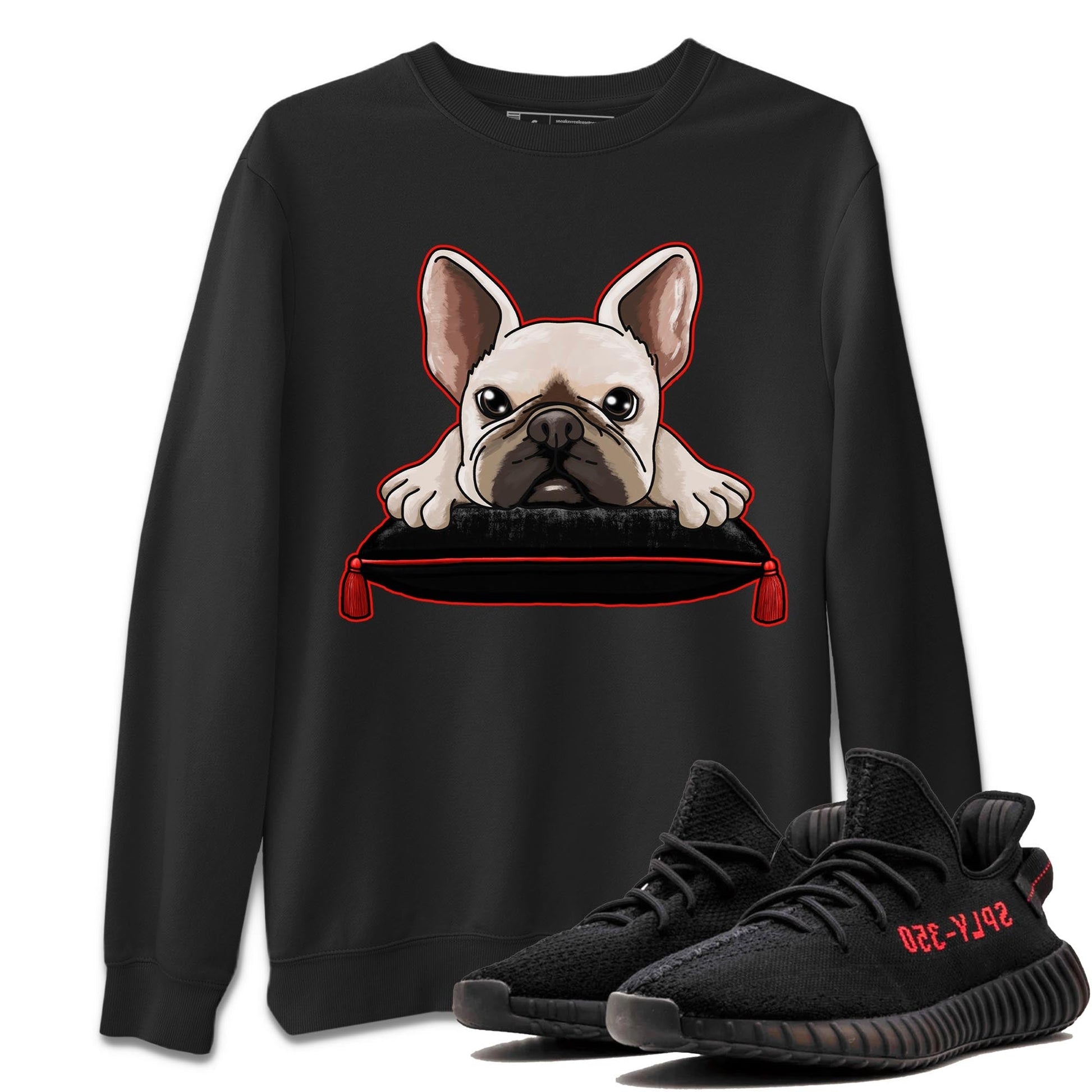 French Bulldog Sneaker Tee - Yeezy 350 Bred