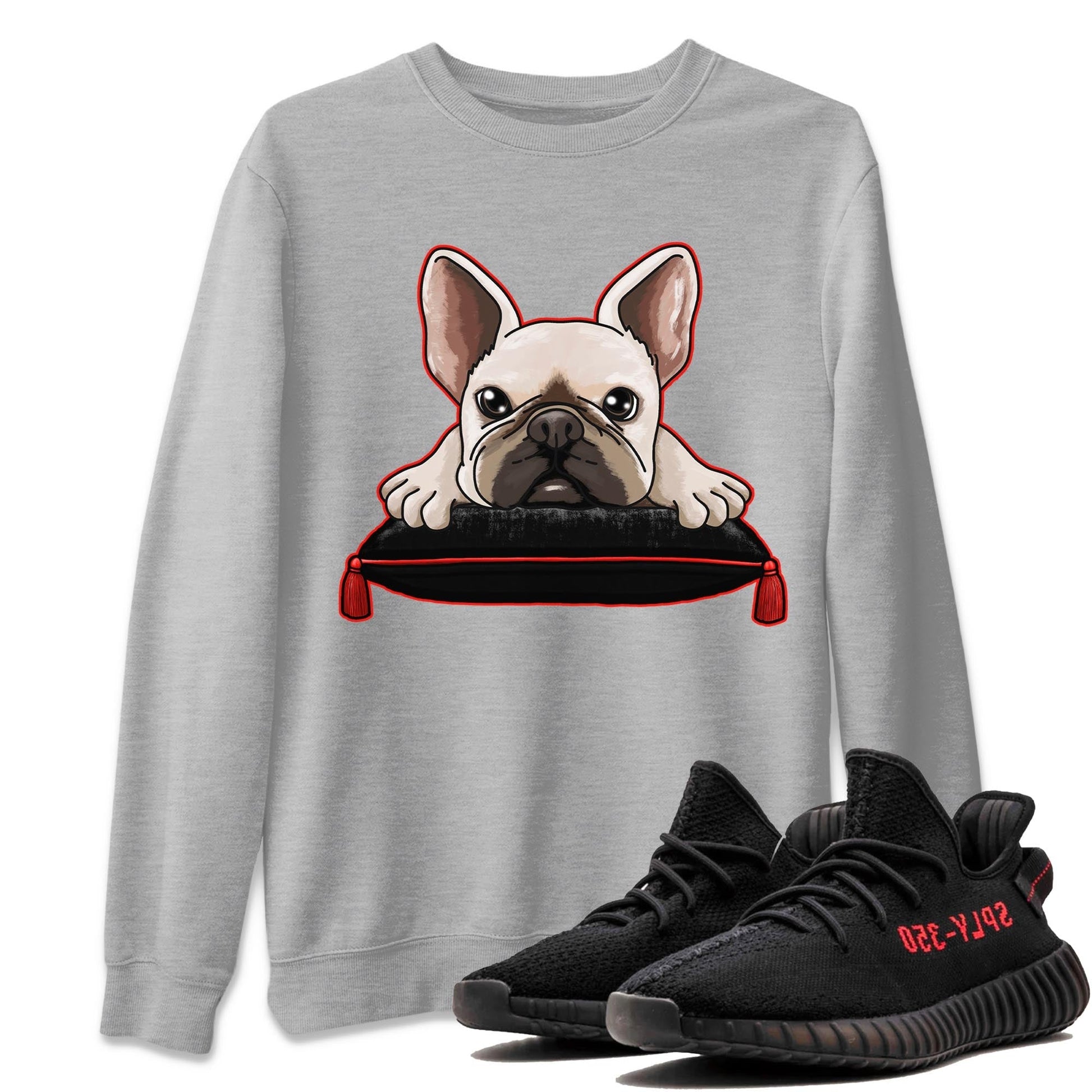 French Bulldog Sneaker Tee - Yeezy 350 Bred