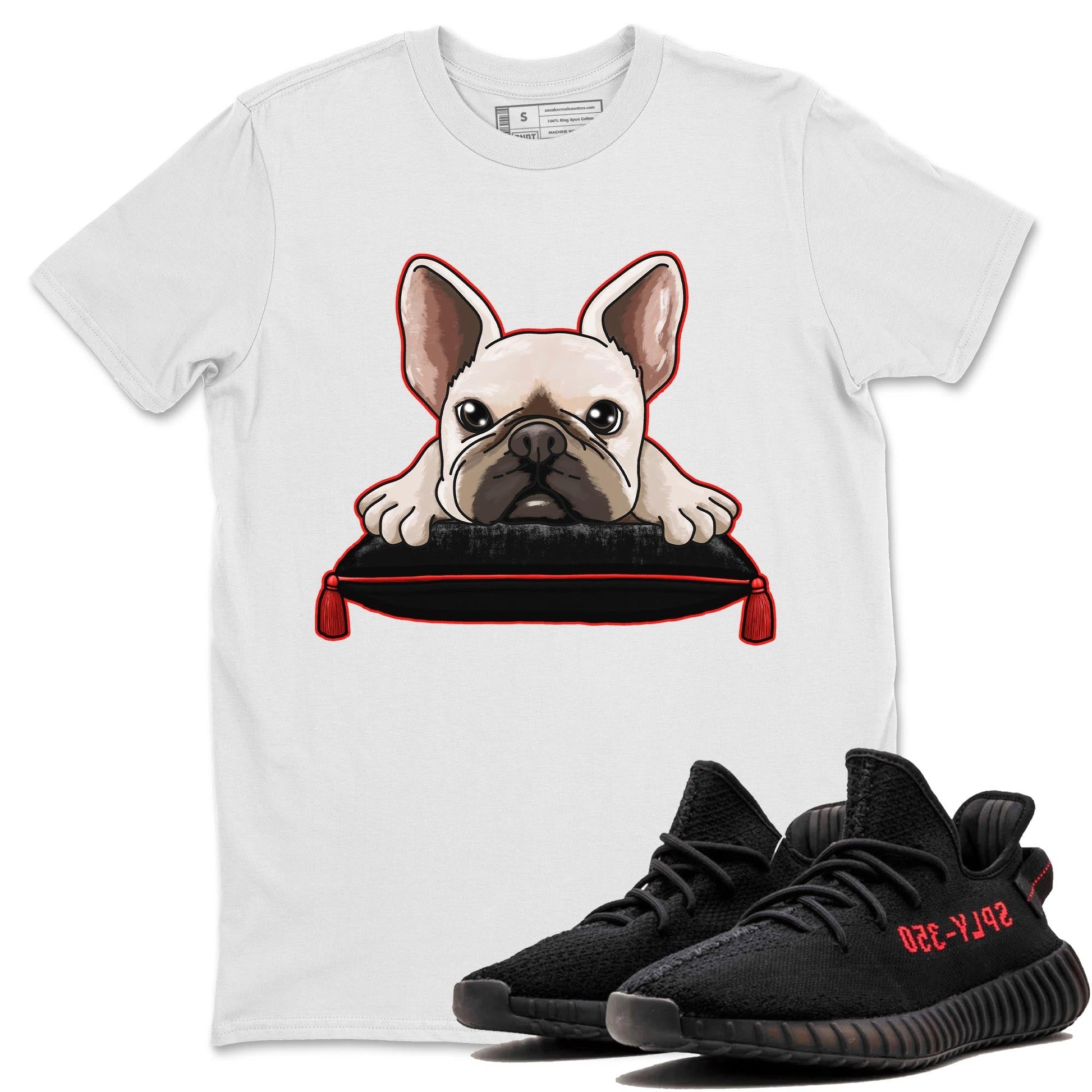 French Bulldog Sneaker Tee - Yeezy 350 Bred