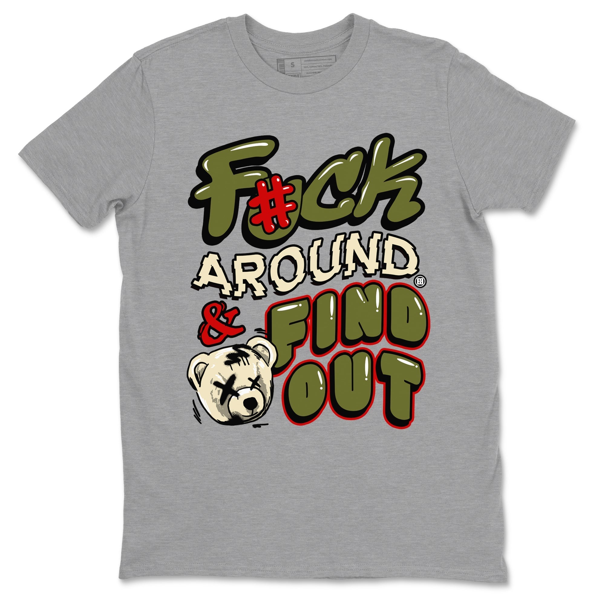 Fuck Around And Find Out Sneaker Tees - Air Jordan 1 Travis Scott Medium Olive