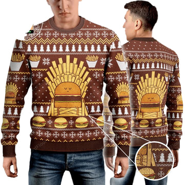 Game Of Fries Burger Lovers Ugly Christmas Sweater ? Usalast