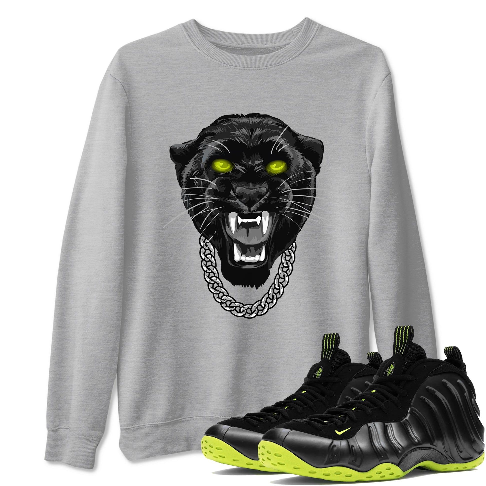 Gangster Black Cat Sneaker Tees - Air Foamposite One Black Volt