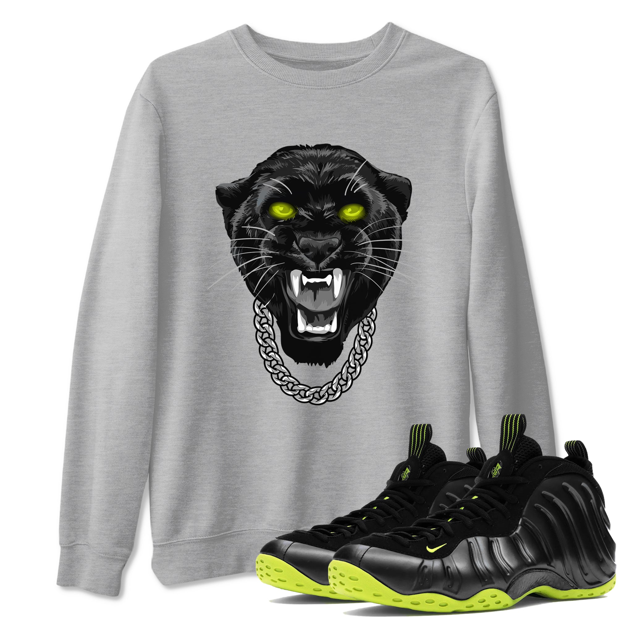 Gangster Black Cat Sneaker Tees - Air Foamposite One Black Volt