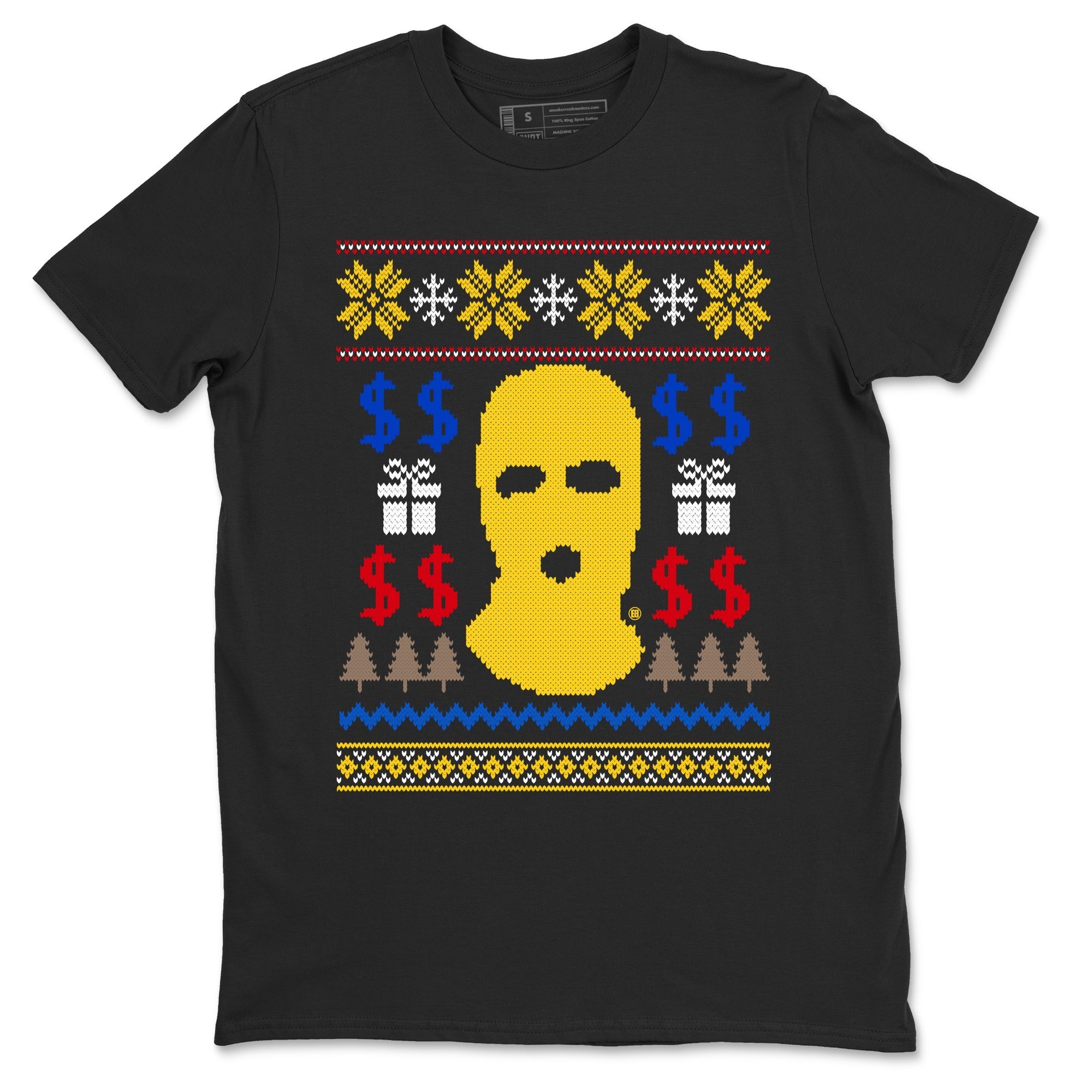 Gangster Ugly Sweater Sneaker Tees - Air Jordan 1 Travis Scott Canary