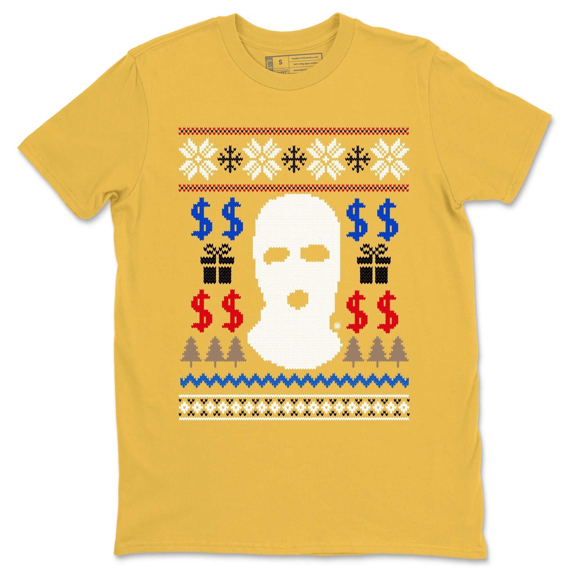Gangster Ugly Sweater Sneaker Tees - Air Jordan 1 Travis Scott Canary