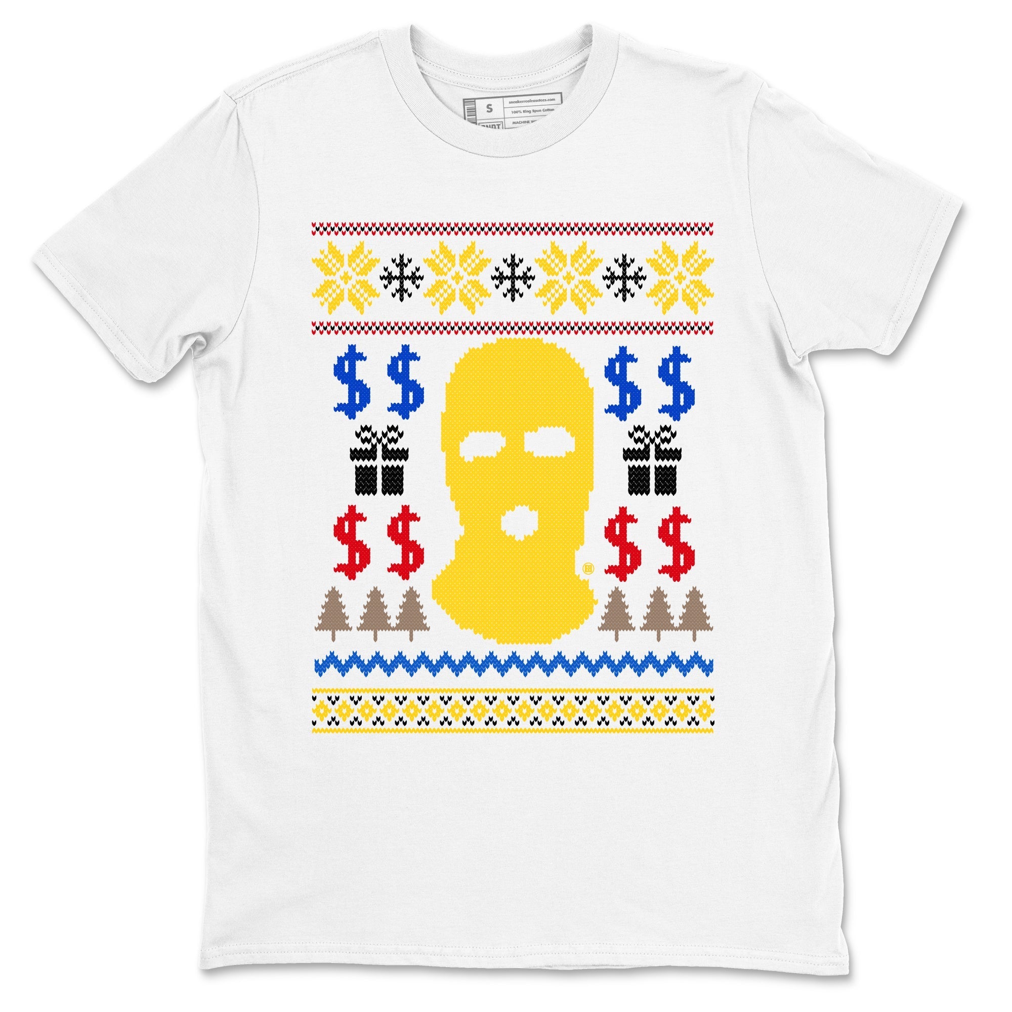 Gangster Ugly Sweater Sneaker Tees - Air Jordan 1 Travis Scott Canary