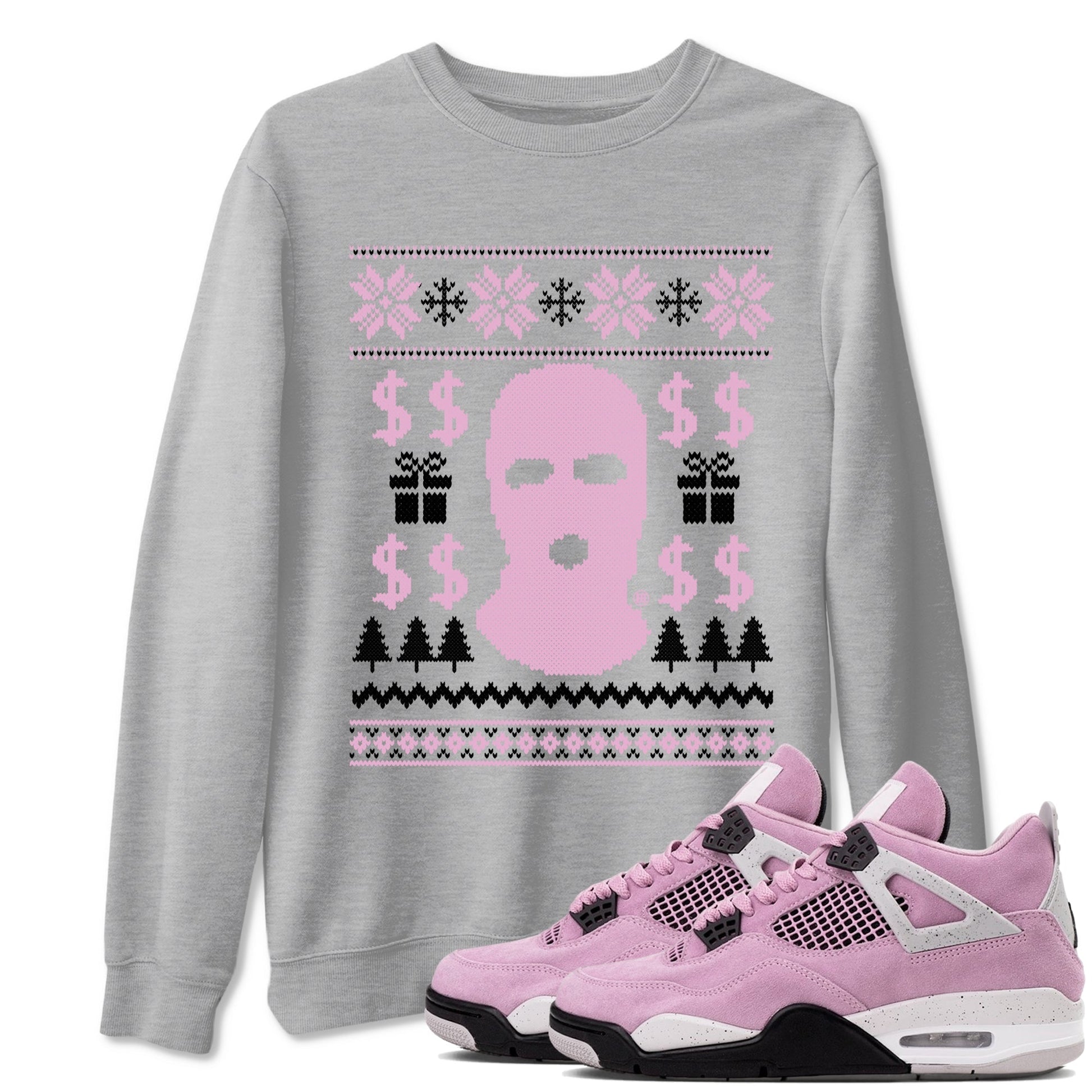 Gangster Ugly Sweater Sneaker Tees - Air Jordan 4 Orchid