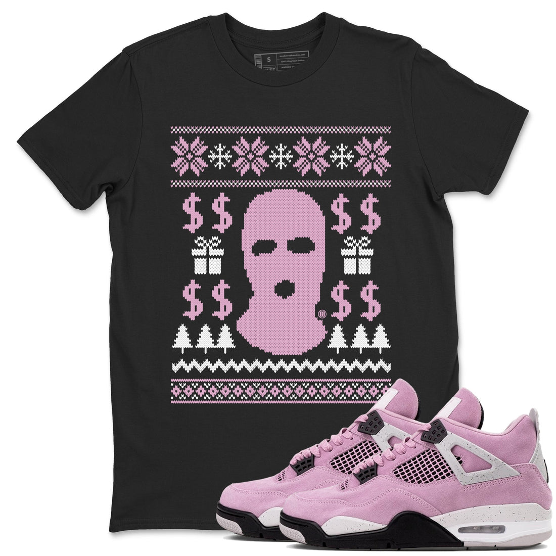 Gangster Ugly Sweater Sneaker Tees - Air Jordan 4 Orchid