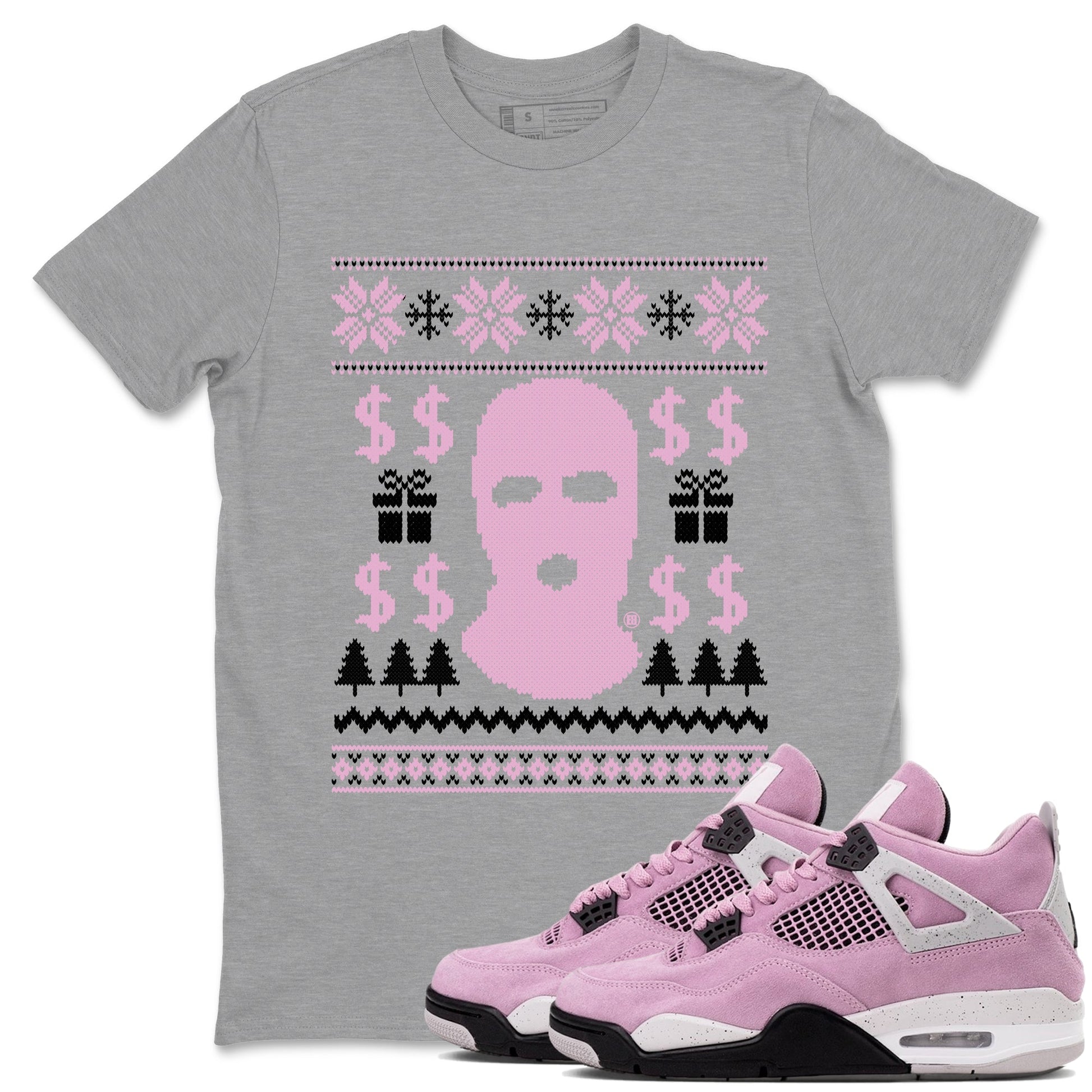 Gangster Ugly Sweater Sneaker Tees - Air Jordan 4 Orchid
