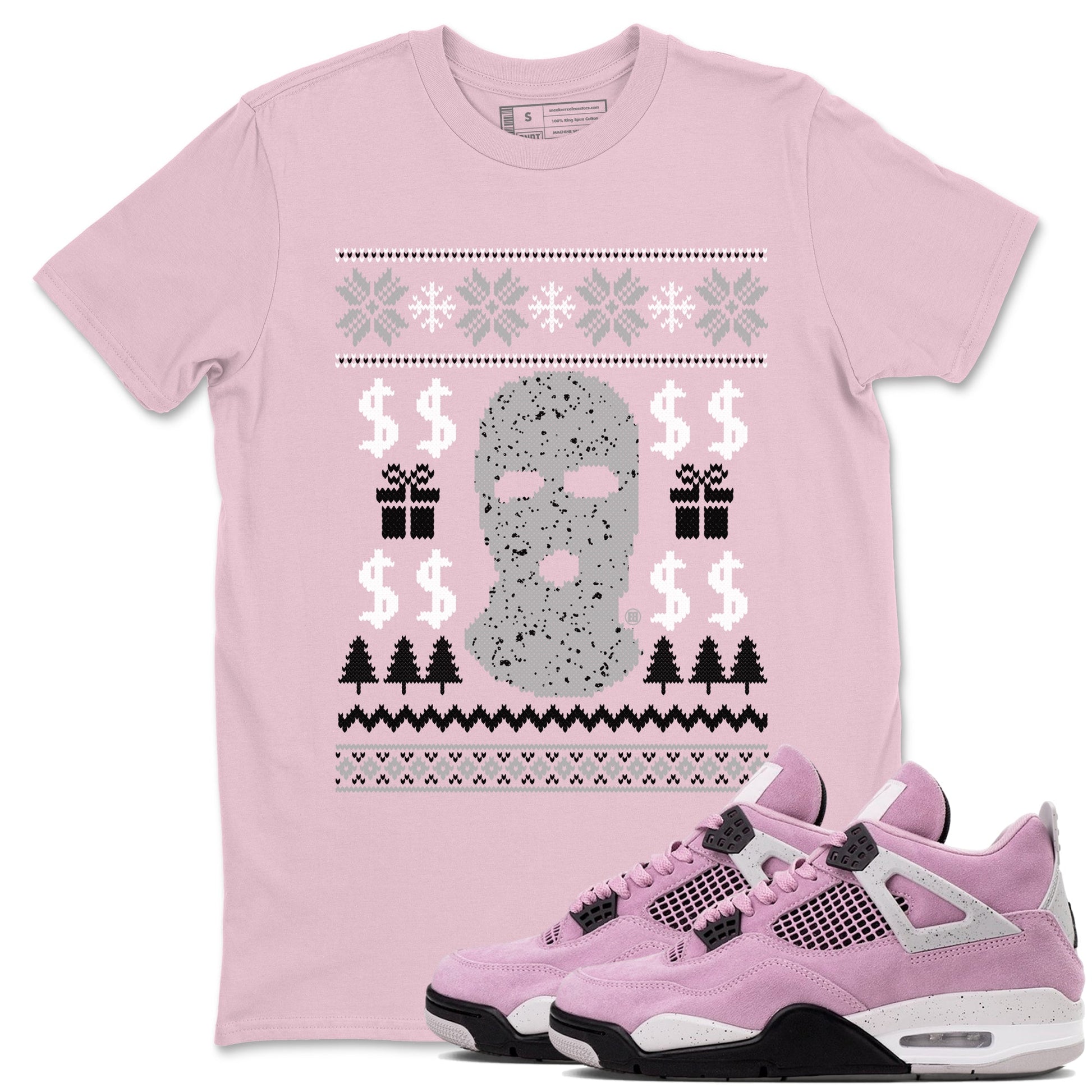 Gangster Ugly Sweater Sneaker Tees - Air Jordan 4 Orchid