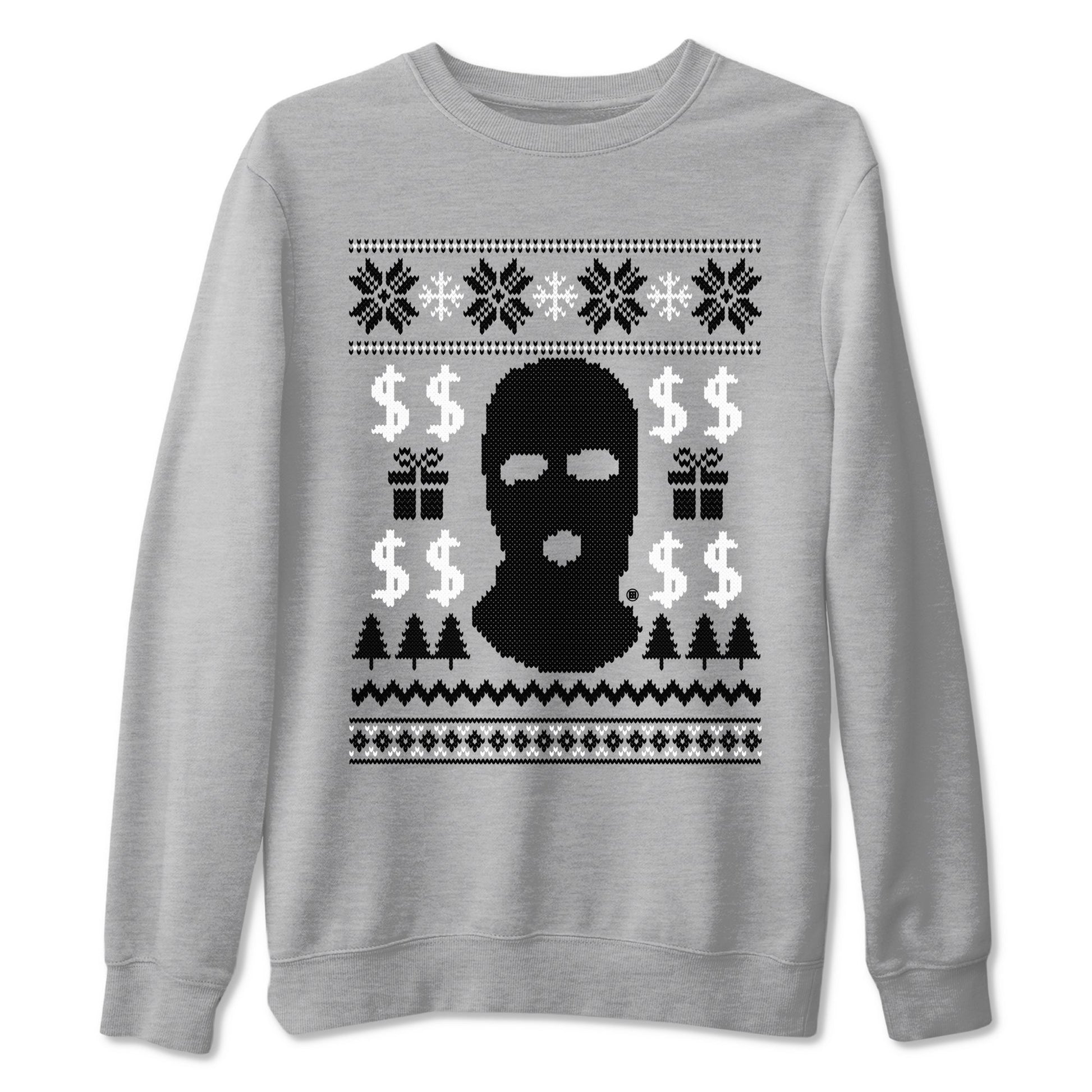 Gangster Ugly Sweater Sneaker Tees - Air Jordan 4 White Thunder