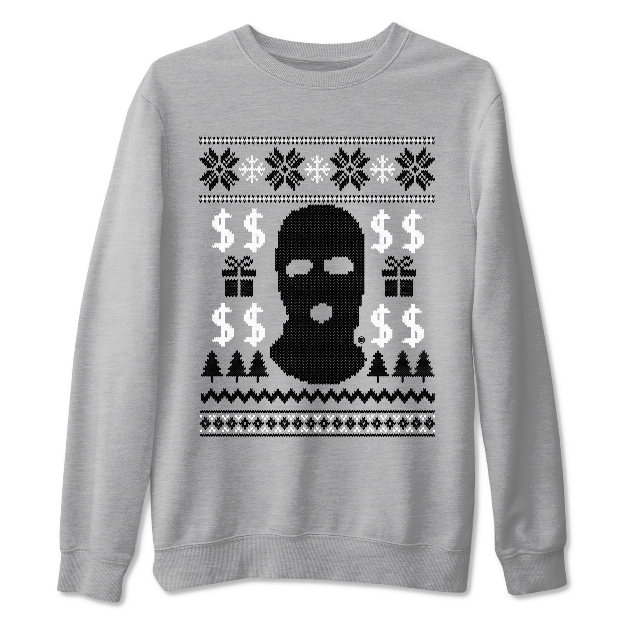 Gangster Ugly Sweater Sneaker Tees - Air Jordan 4 White Thunder