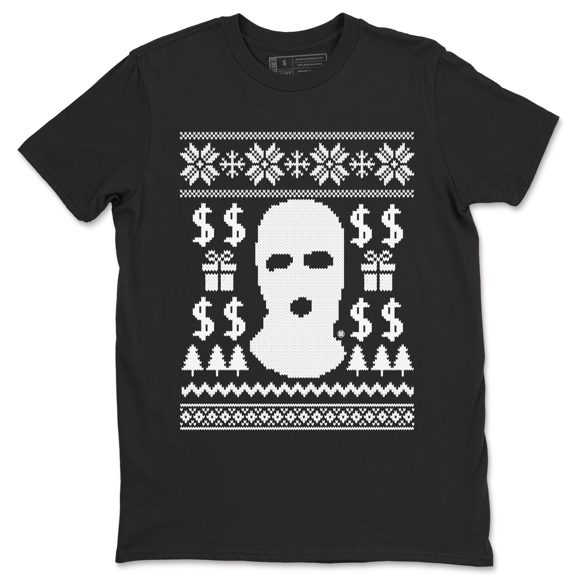 Gangster Ugly Sweater Sneaker Tees - Air Jordan 4 White Thunder