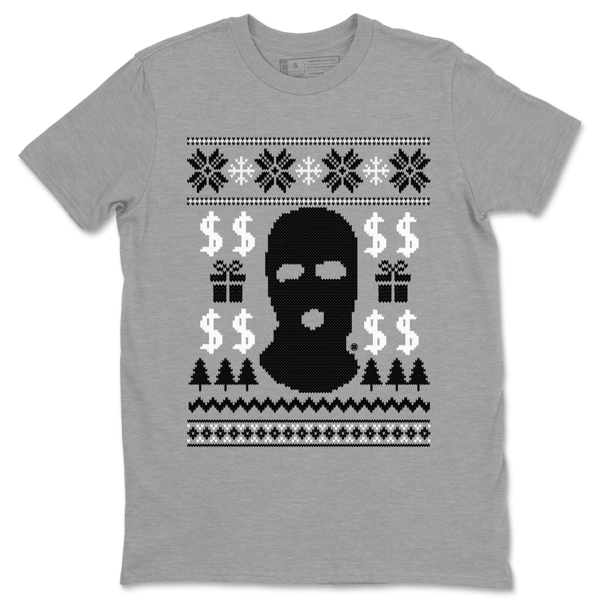 Gangster Ugly Sweater Sneaker Tees - Air Jordan 4 White Thunder
