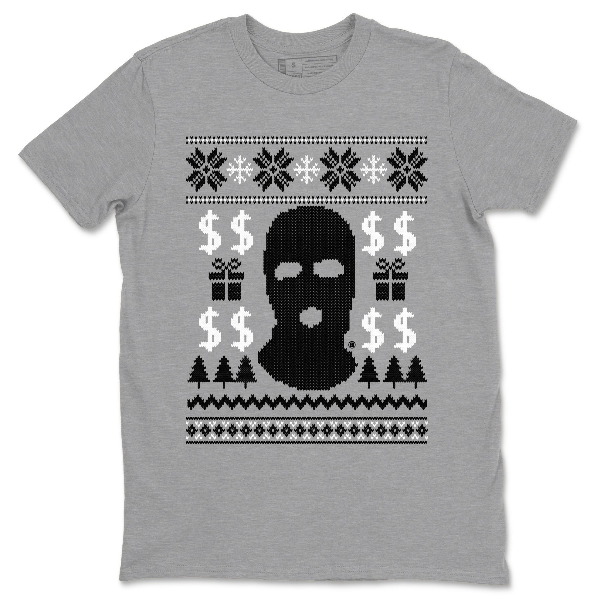 Gangster Ugly Sweater Sneaker Tees - Air Jordan 4 White Thunder