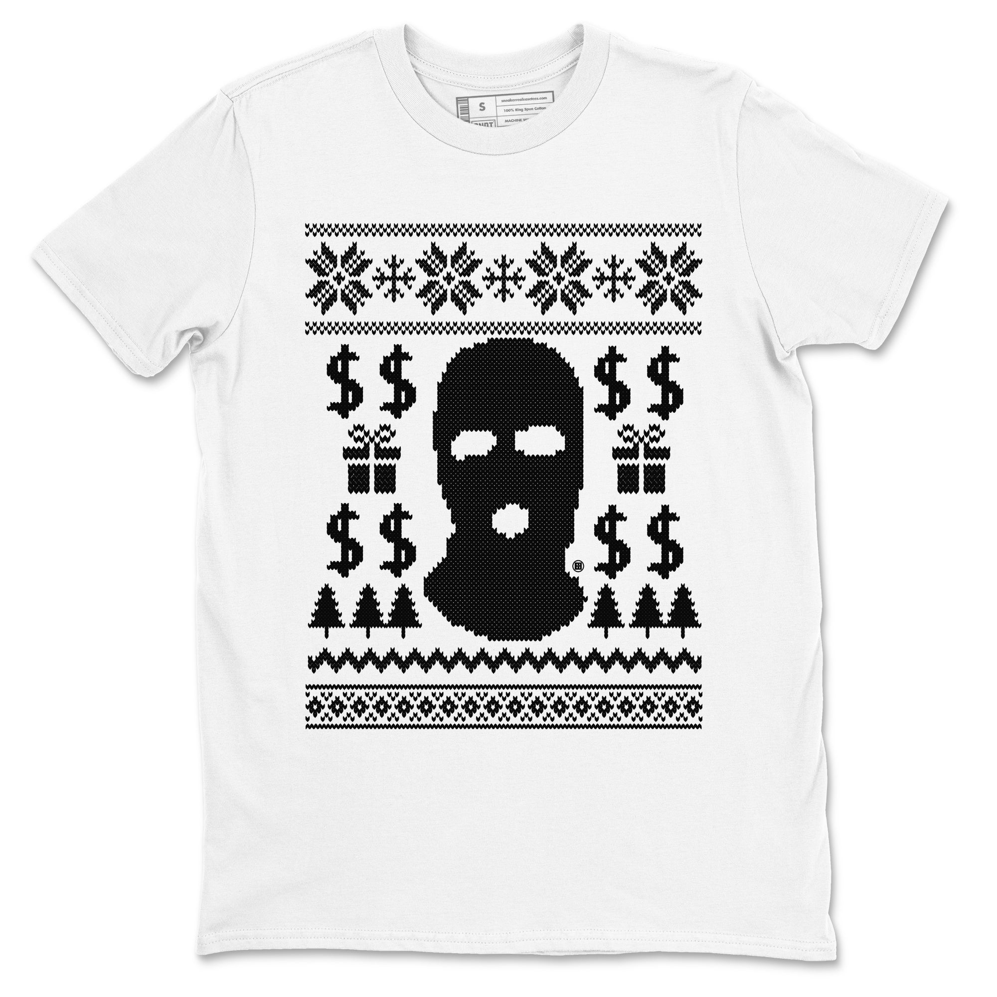 Gangster Ugly Sweater Sneaker Tees - Air Jordan 4 White Thunder