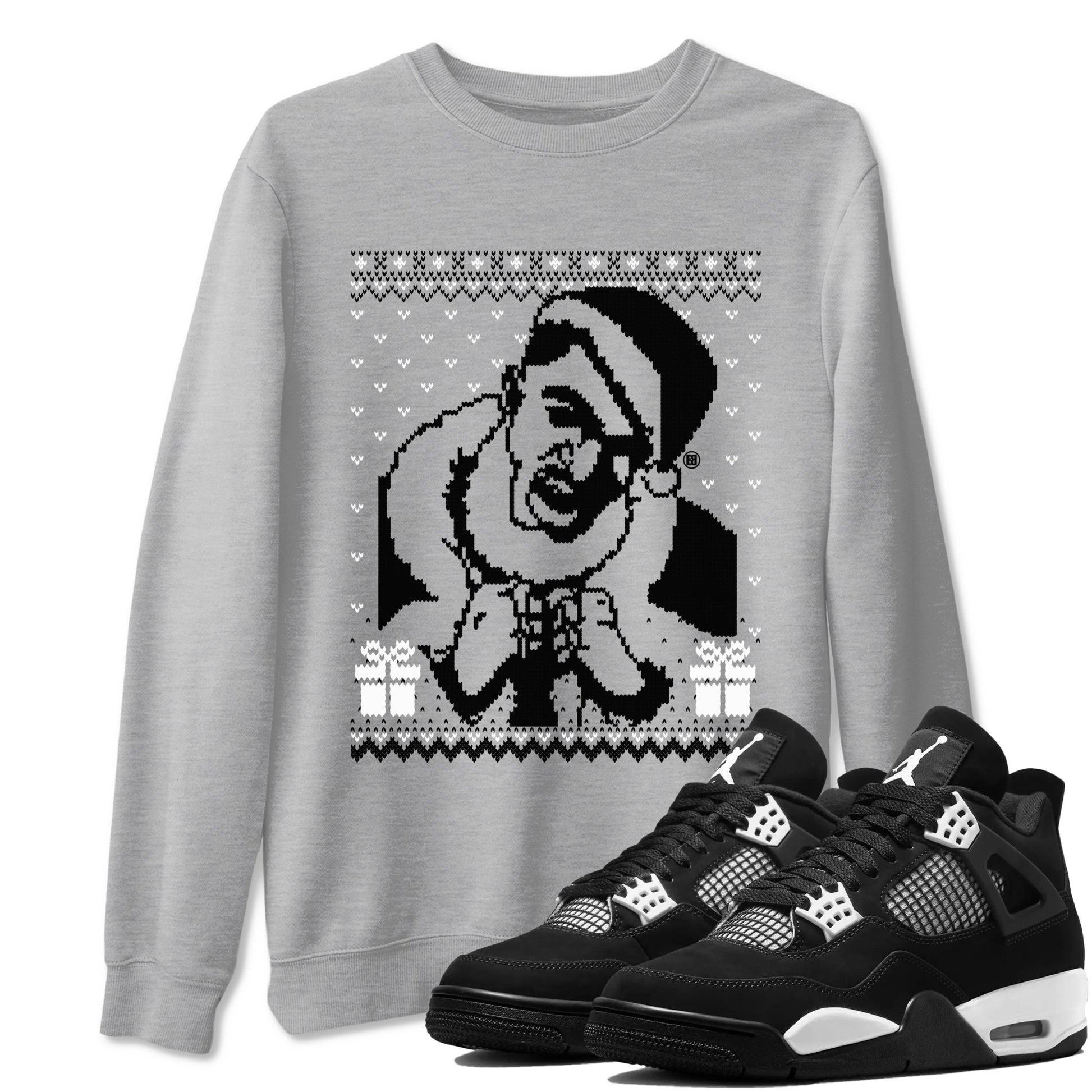 Gangster Wrapper Sneaker Tees - Air Jordan 4 White Thunder