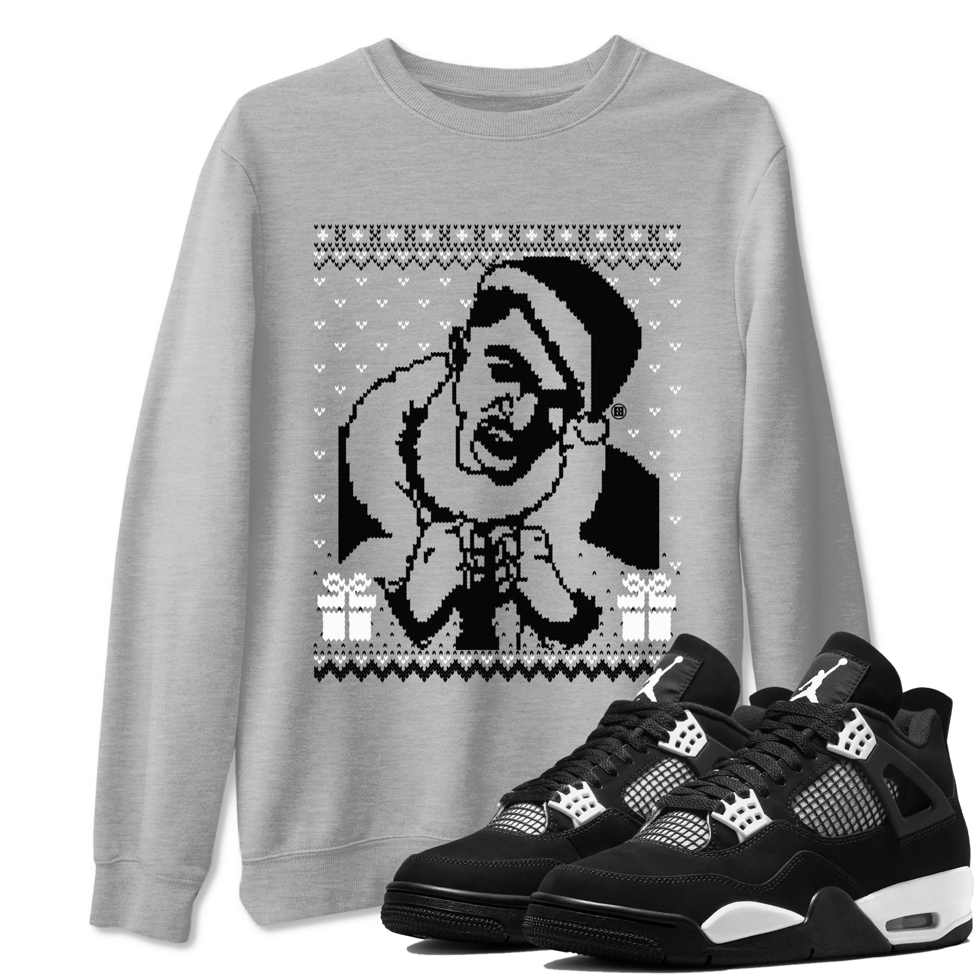 Gangster Wrapper Sneaker Tees - Air Jordan 4 White Thunder