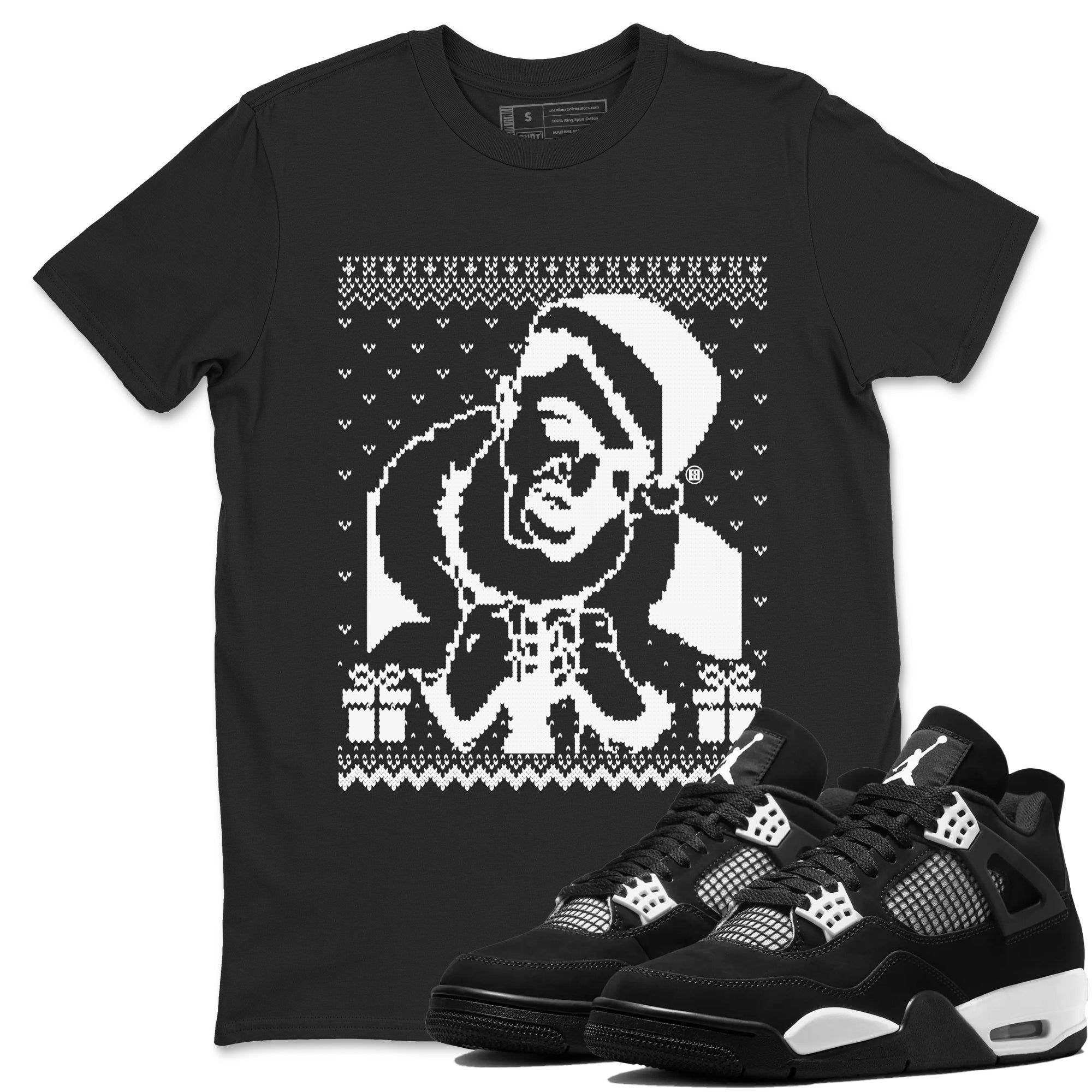 Gangster Wrapper Sneaker Tees - Air Jordan 4 White Thunder