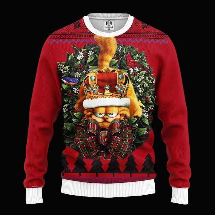 Garfield King Noel Mc Ugly Christmas Sweater Thanksgiving Gift ? Usalast