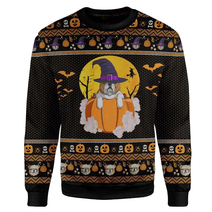 Bulldog Halloween Ugly Sweater Custom Sweater Apparel ? Usalast