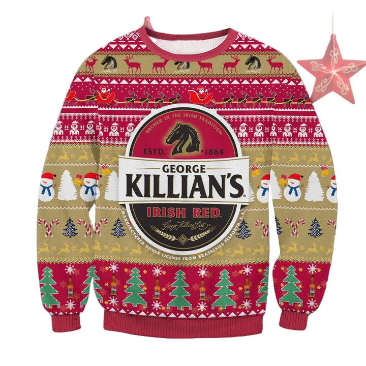George Killian?s Irish Red Beer Ugly Christmas Sweater 2022 ? Usalast