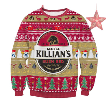 George Killian?s Irish Red Beer Ugly Christmas Sweater 2022 ? Usalast