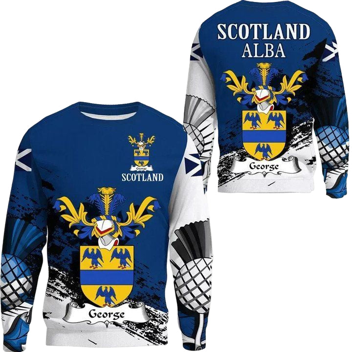 George Scottish Family Crest Scotland Special Sweater A7 ? Usalast