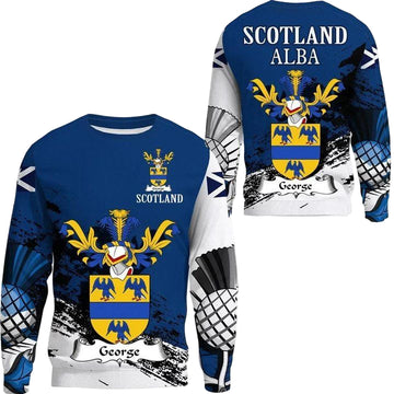 George Scottish Family Crest Scotland Special Sweater A7 ? Usalast
