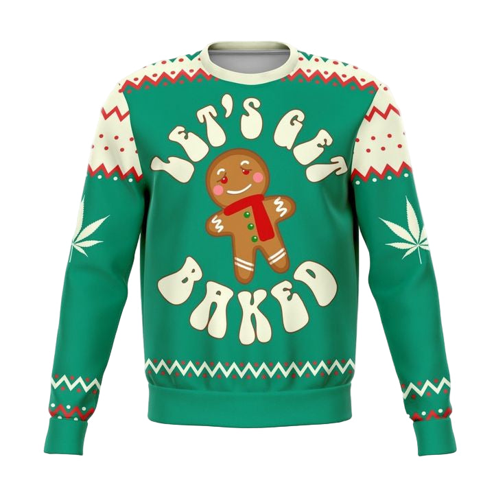 Get Baked Funny Unisex 3D Ugly Christmas Sweater ? Usalast