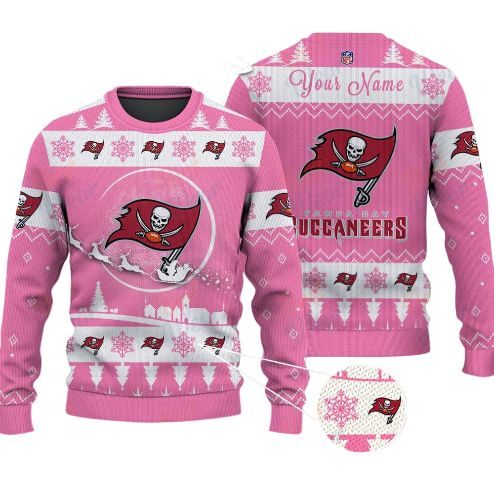 Tampa Bay Buccaneers NFL Ugly Christmas Sweater - Name Customized